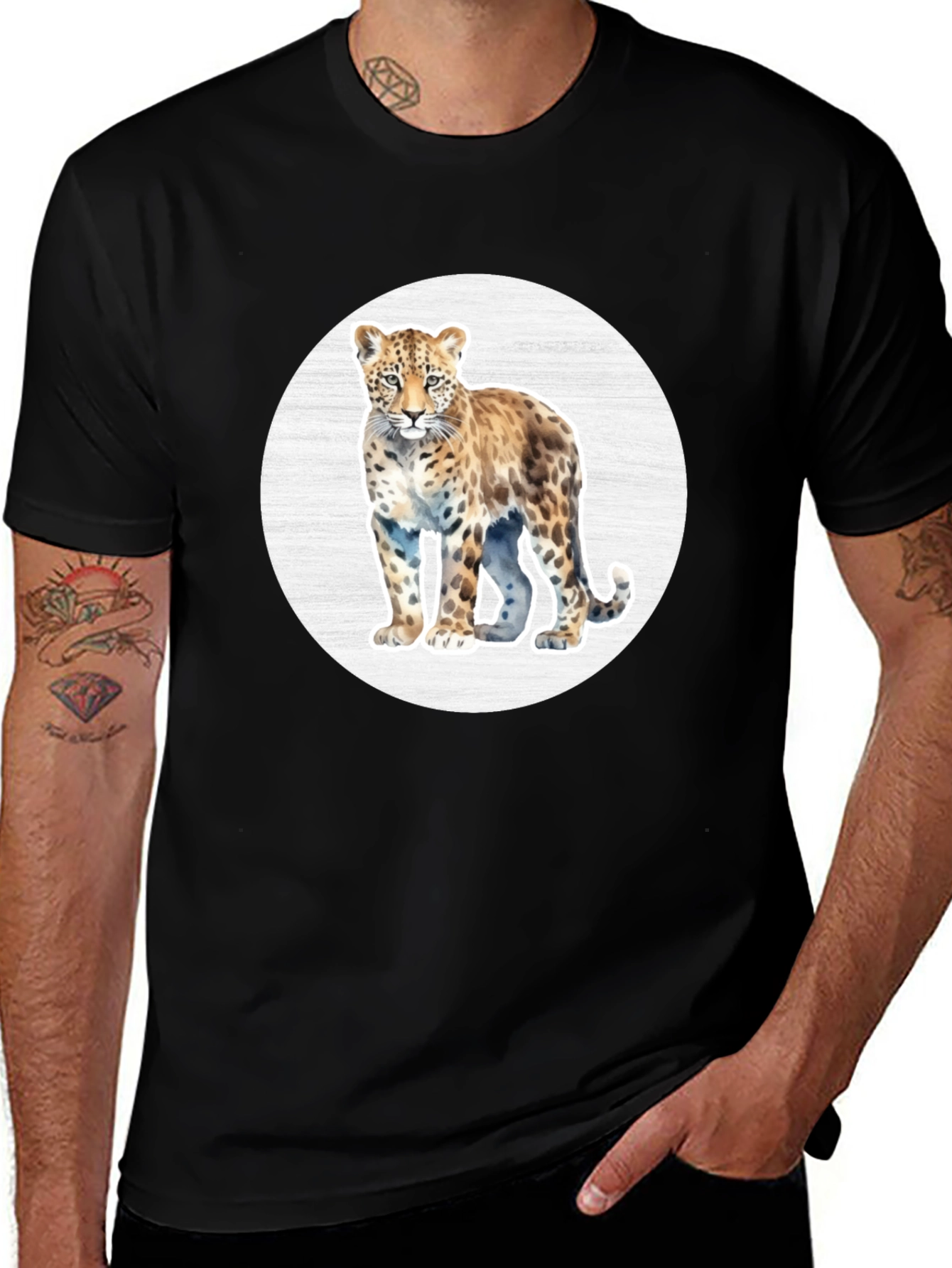 Leopard Graphic T-Shirt - Stylish Men's Tee