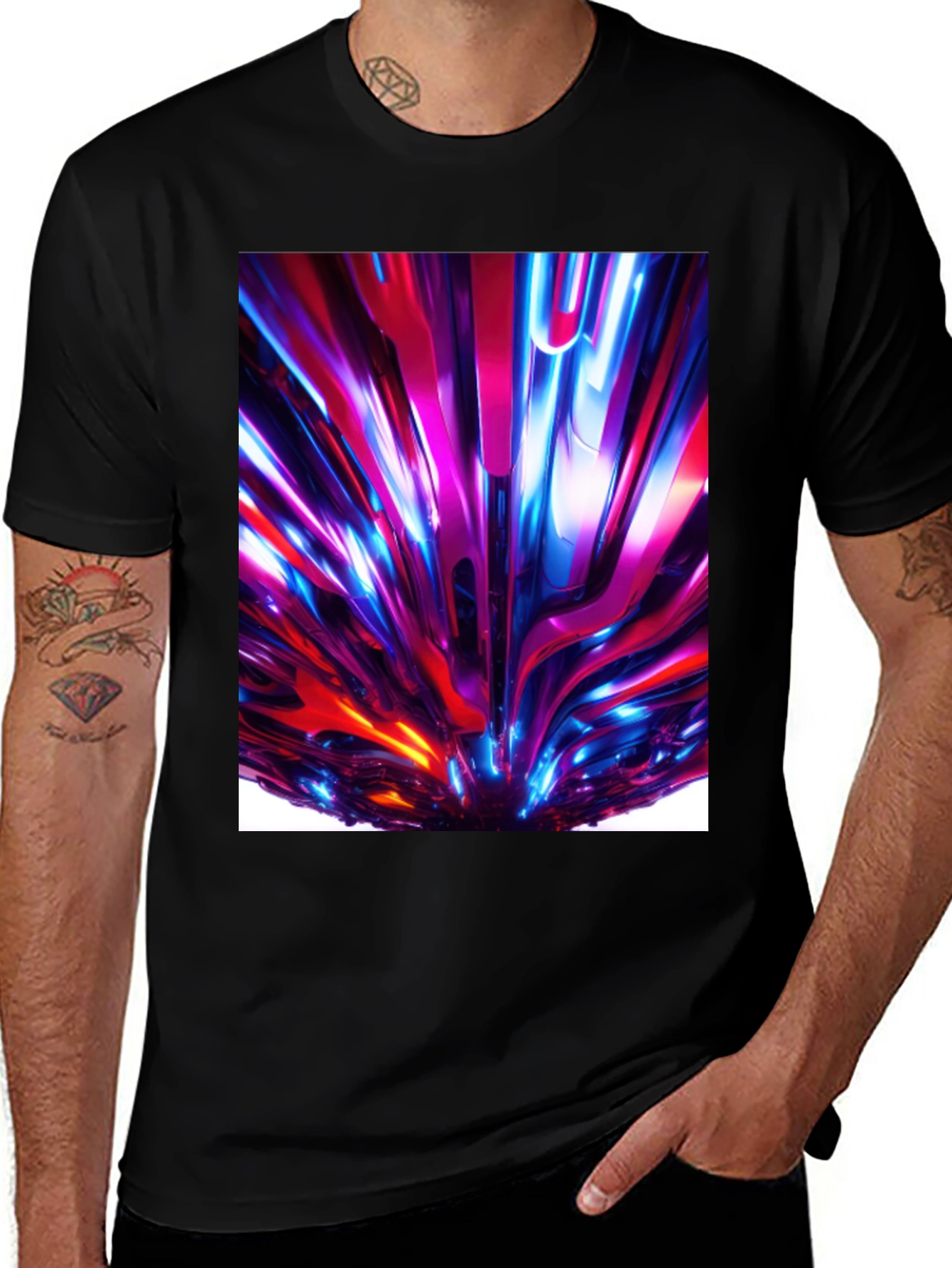 Variant 28 of Abstract Art Black T-Shirt