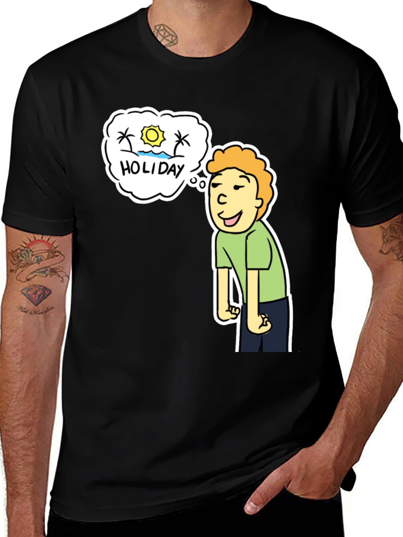 Variant 16 of Holiday Dream T-Shirt - Cartoon Graphic Tee