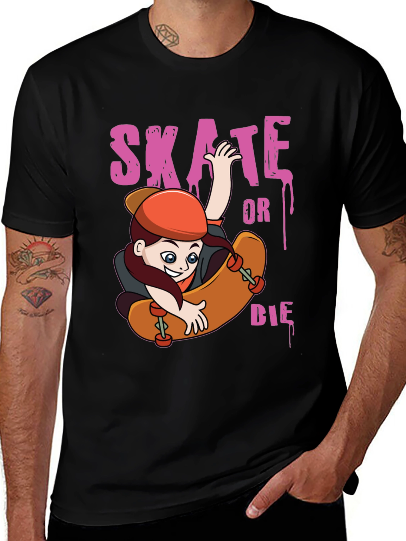 Variant 11 of Skate or Die Graphic Tee - Cool Skater T-Shirt