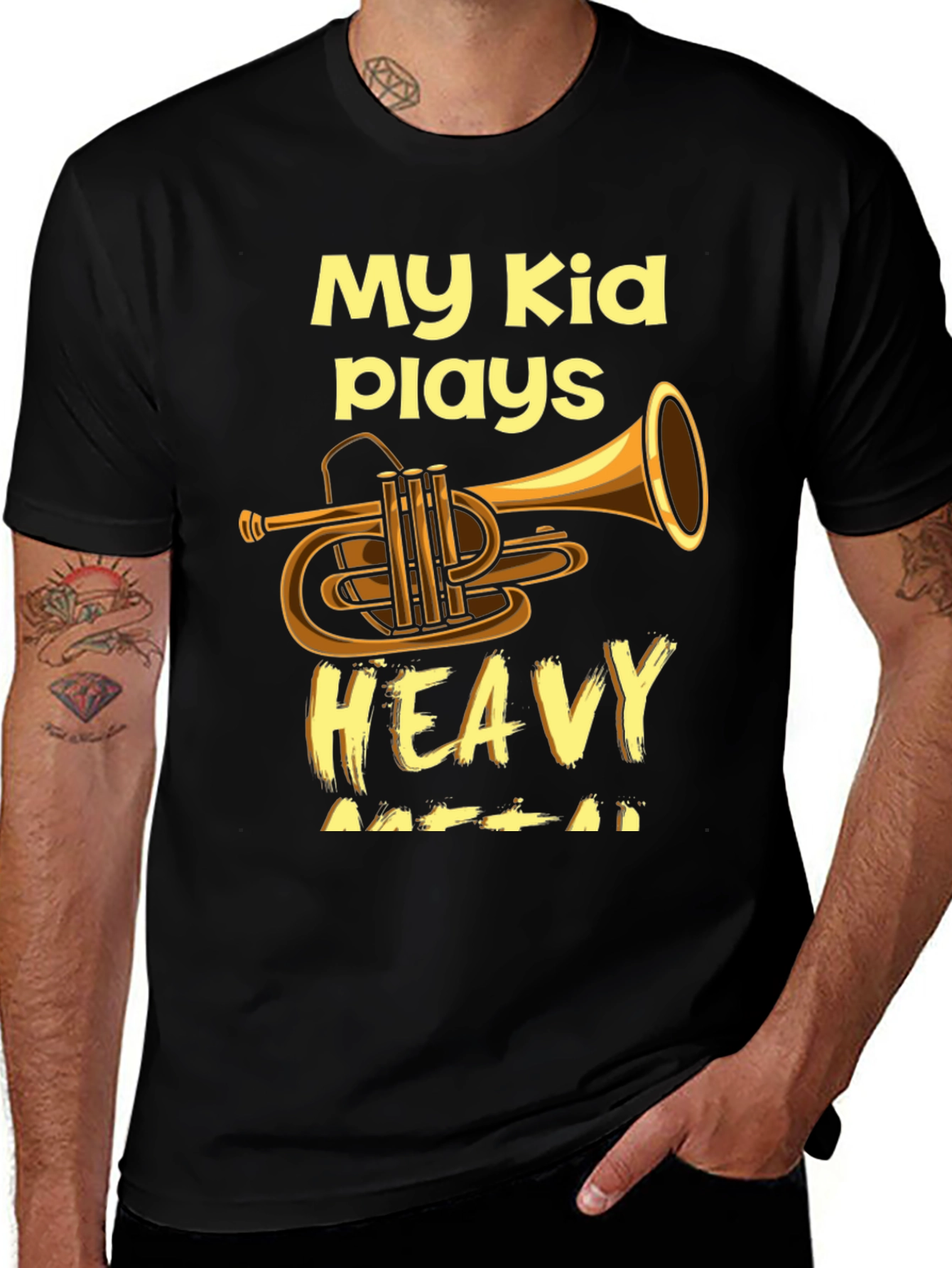Variant 13 of My Kid Plays Heavy Metal Trumpet T-Shirt