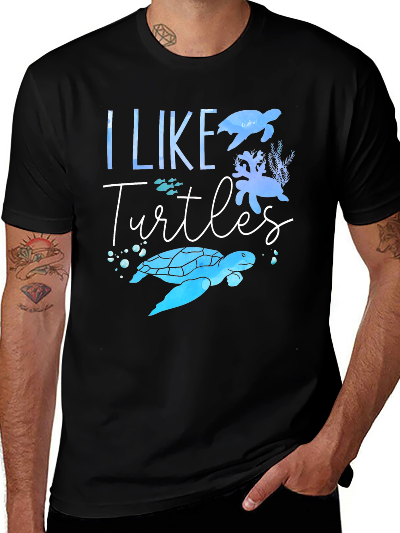 I Like Turtles Graphic T-Shirt