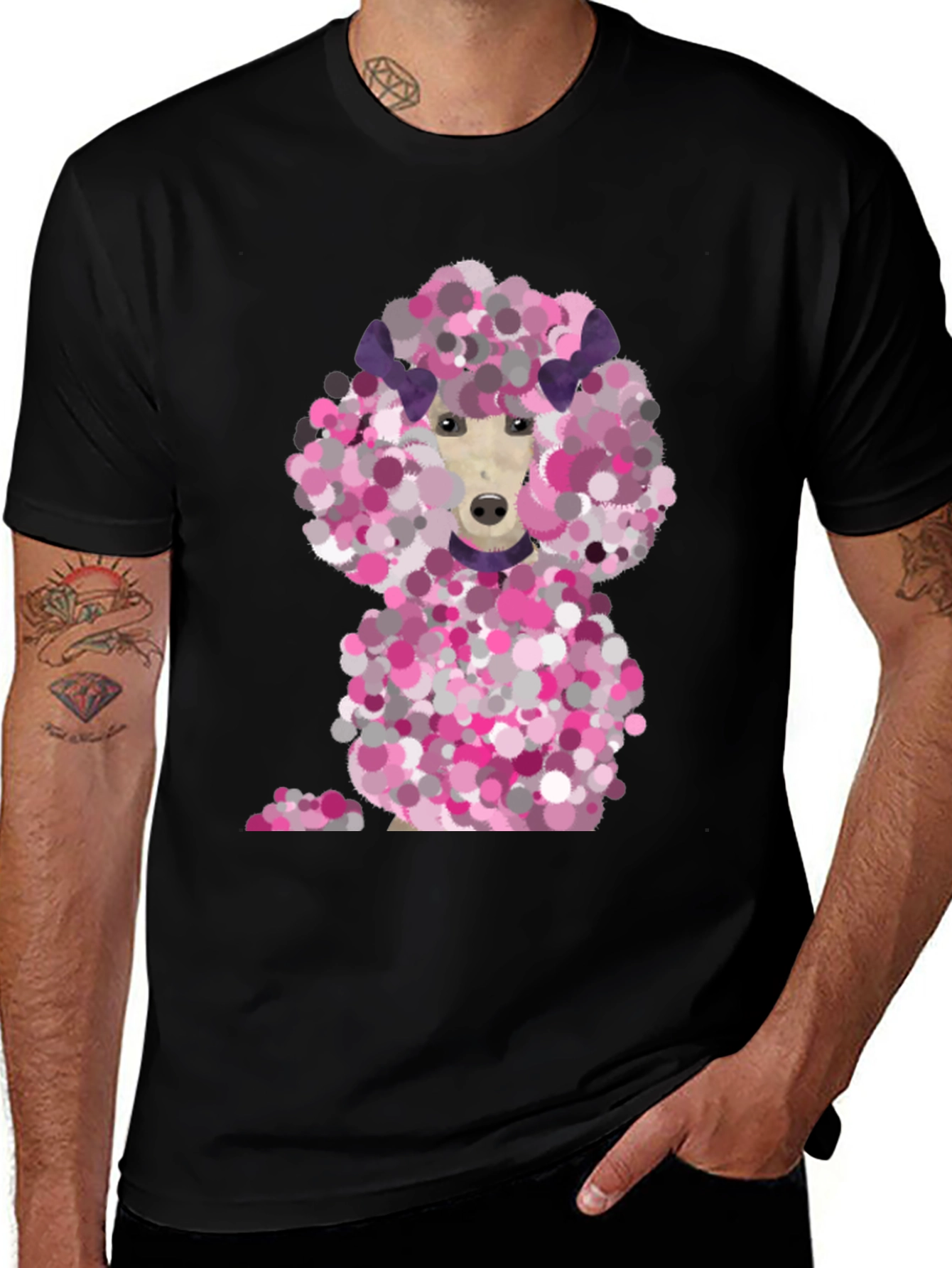 Variant 9 of Pink Poodle T-Shirt - Novelty Dog Graphic Tee