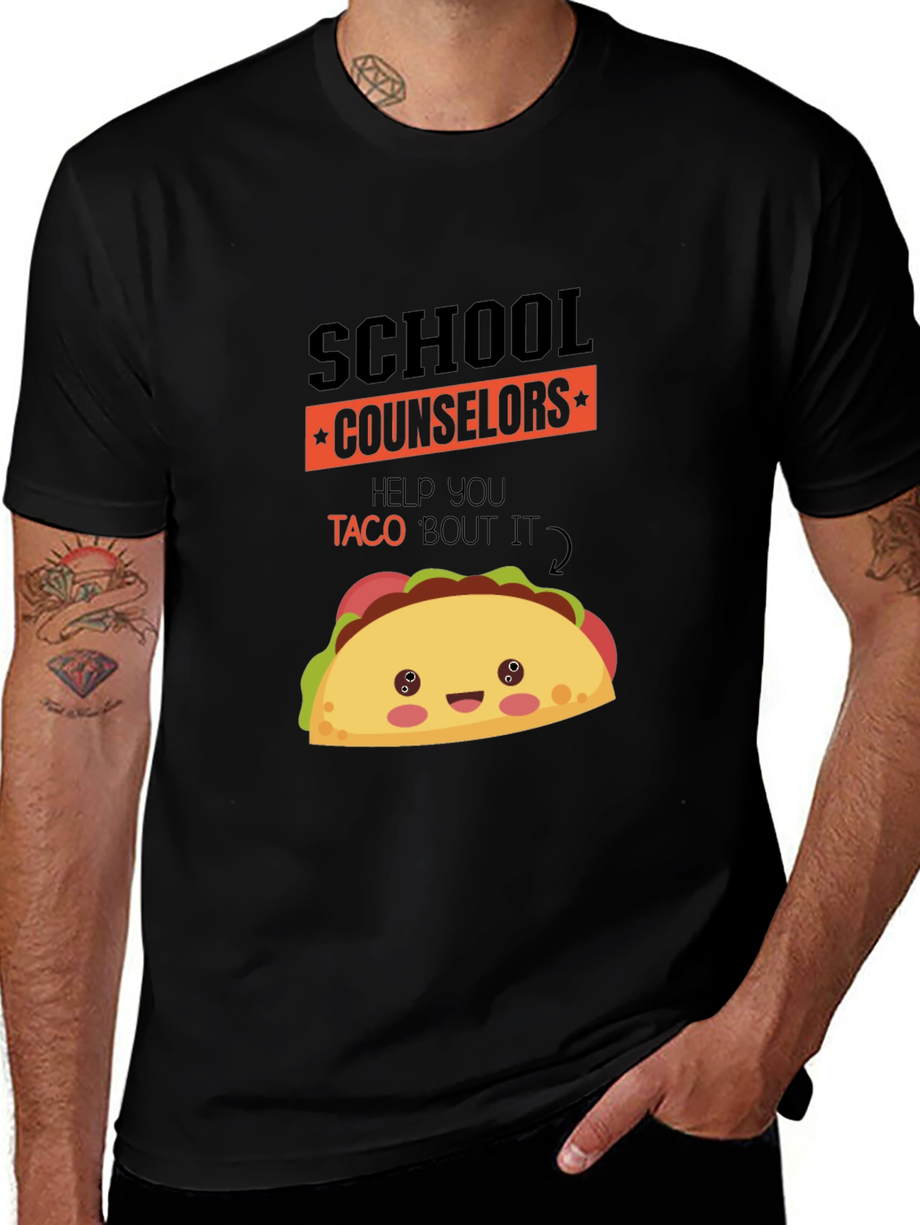 Variant 4 of School Counselor Taco T-Shirt