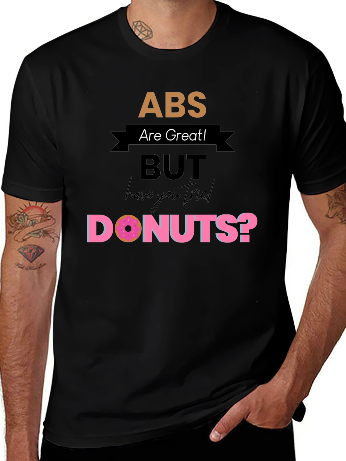 Variant 24 of ABS Donuts Graphic Tee - Men's Casual T-Shirt