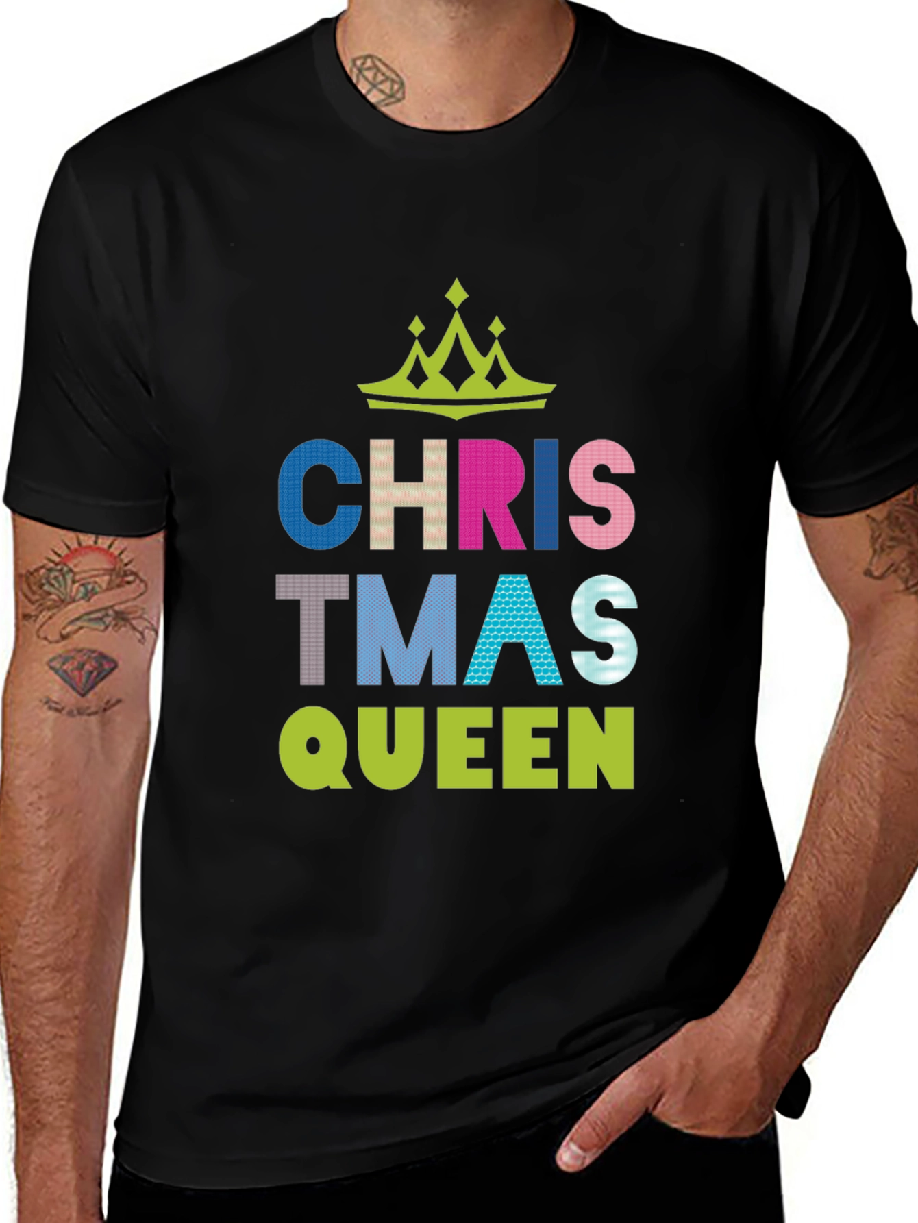 Christmas Queen Graphic Tee - Festive Holiday Shirt