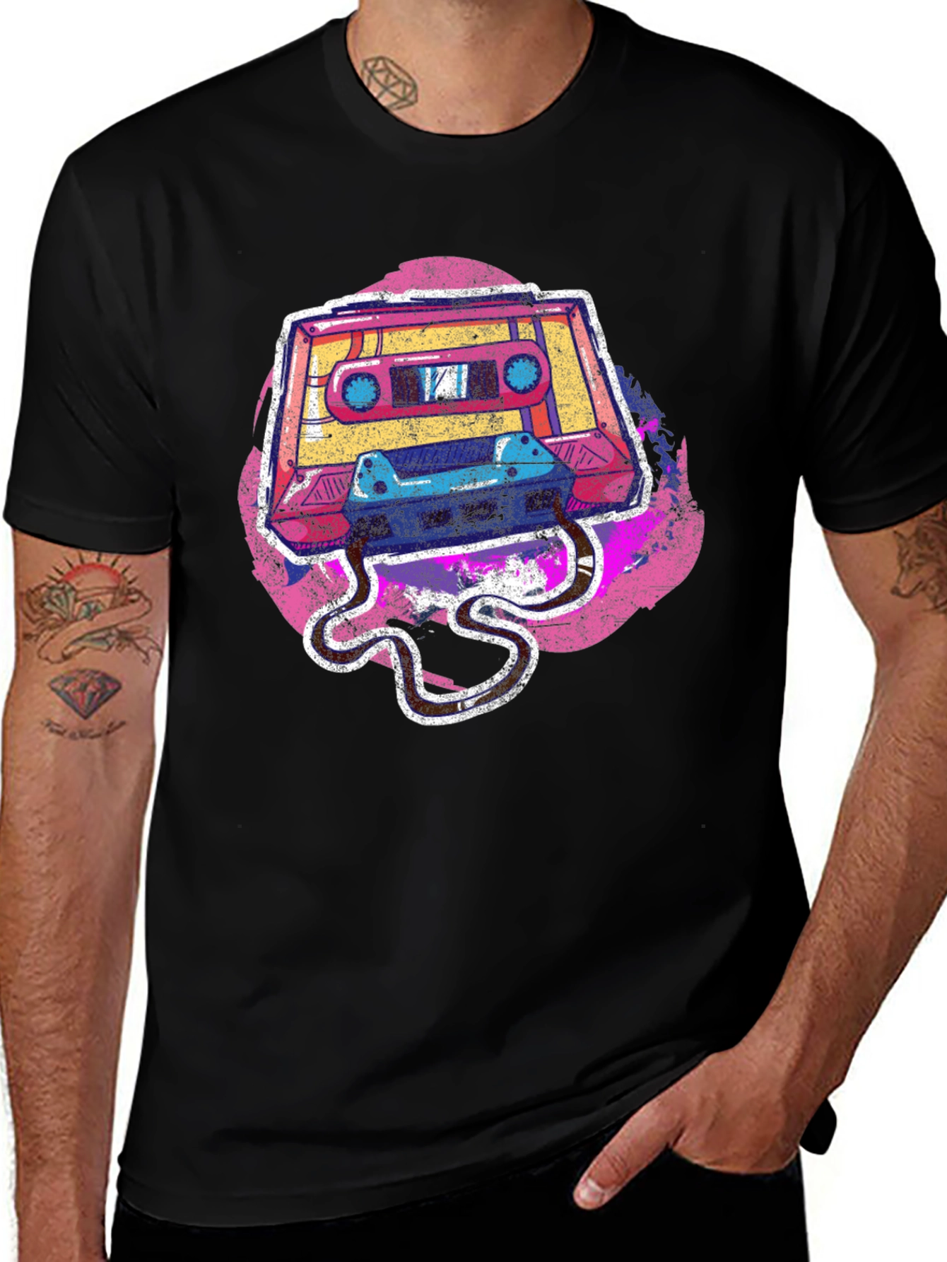 Variant 12 of Retro Cassette Tape Graphic Tee