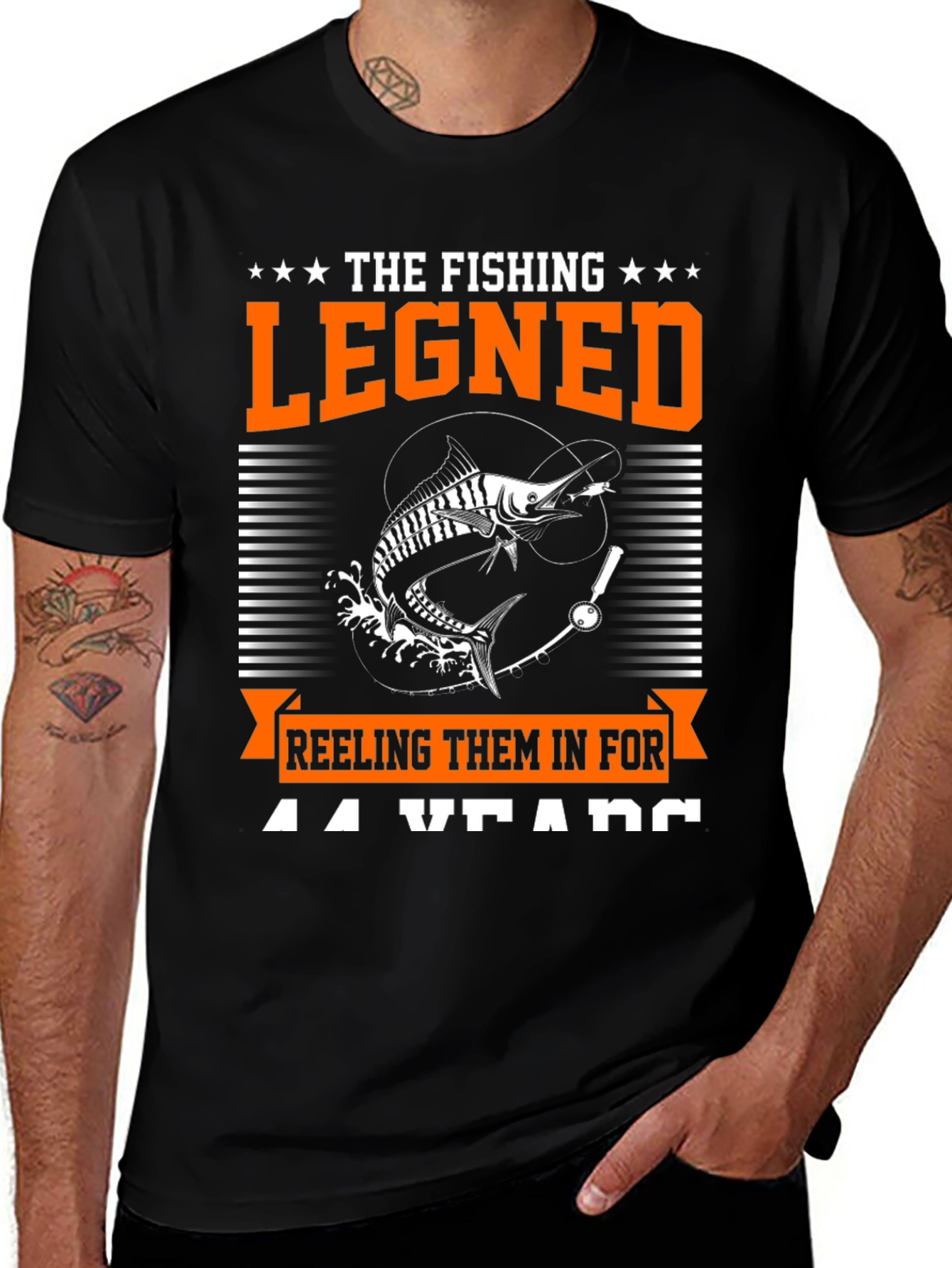 Variant 8 of Fishing Legend T-Shirt: Reel In Style!
