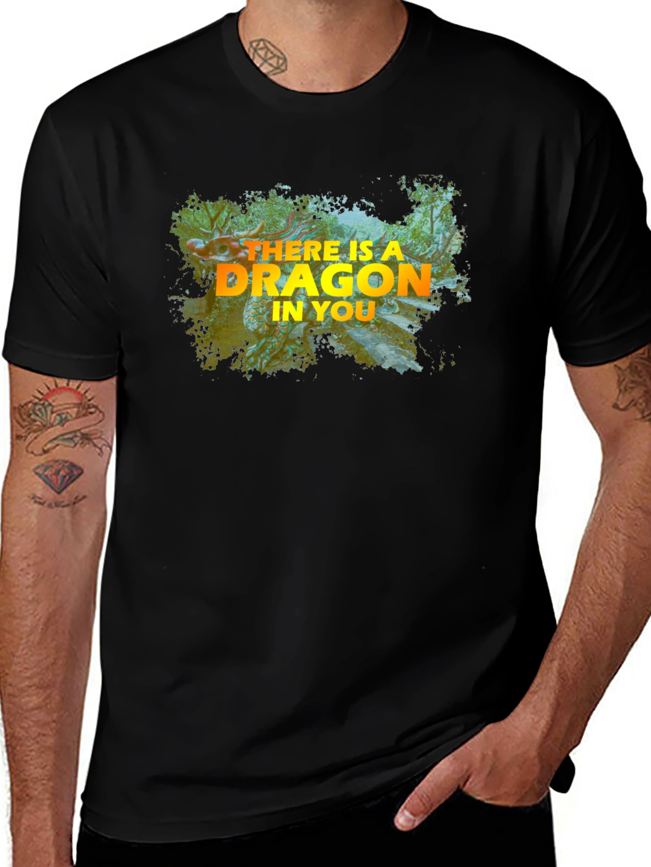 Variant 29 of Dragon Inside Black T-Shirt