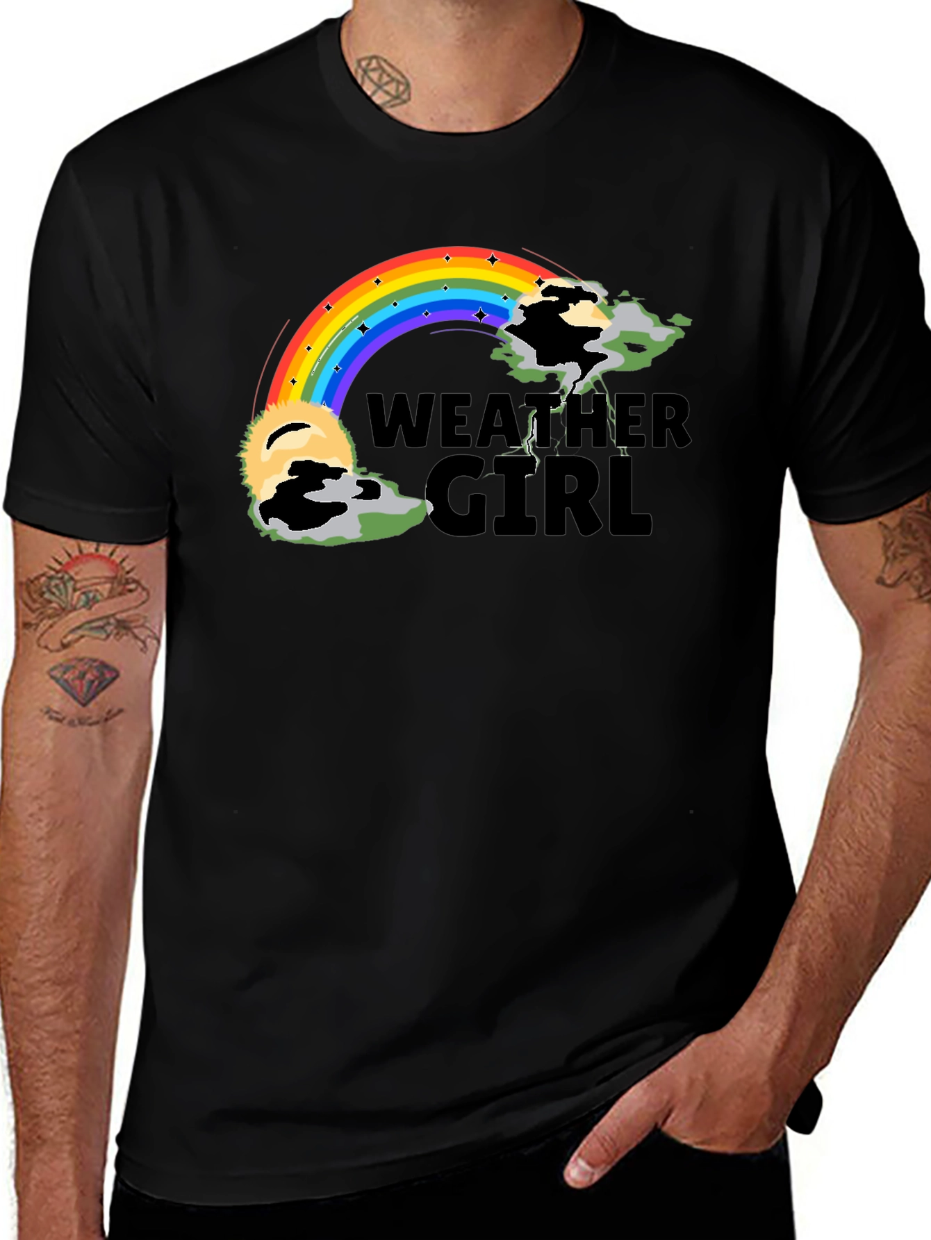 Variant 9 of Weather Girl Rainbow Graphic Tee