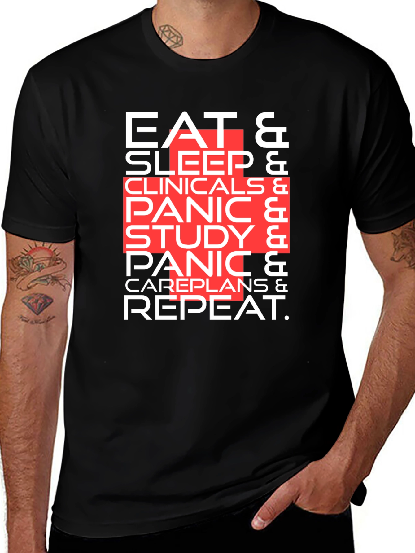 Variant 22 of Eat Sleep Clinicals Funny Nurse T-Shirt