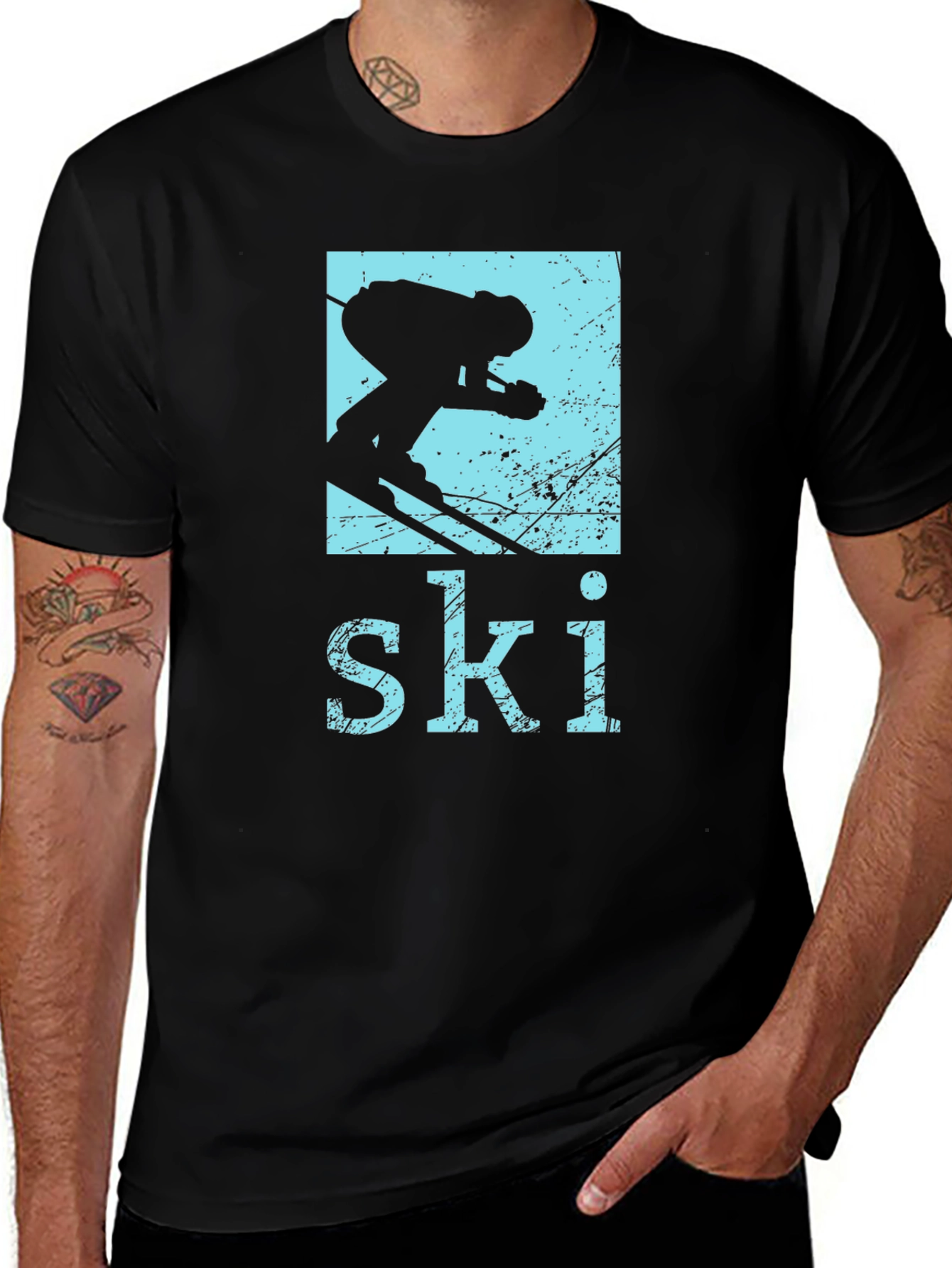 Variant 27 of Retro Ski T-Shirt - Vintage Skiing Design