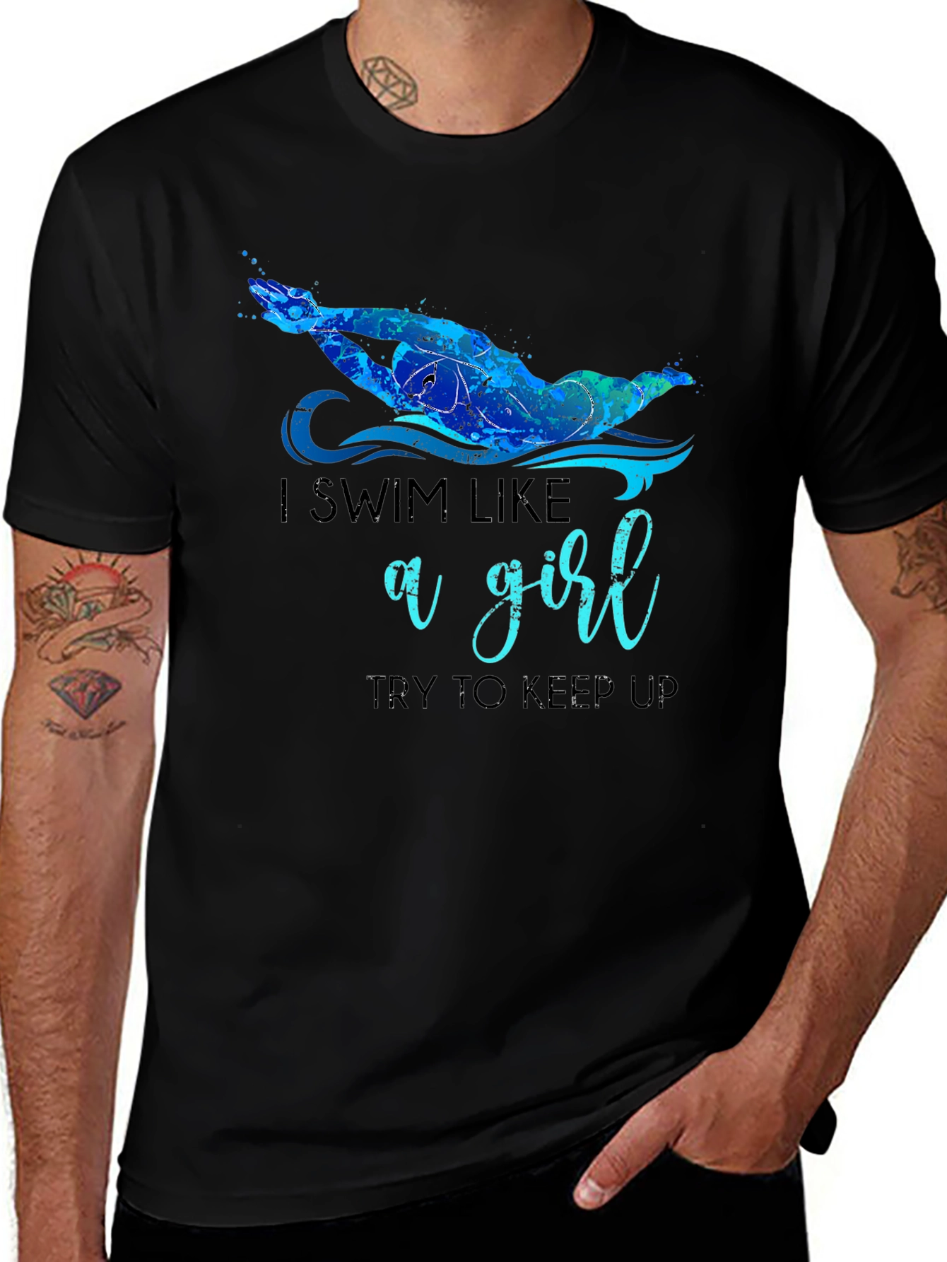 Variant 16 of I Swim Like a Girl T-Shirt