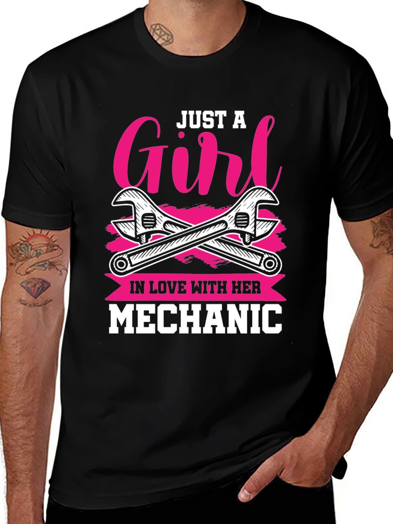 Variant 8 of Just A Girl In Love With Her Mechanic T-Shirt