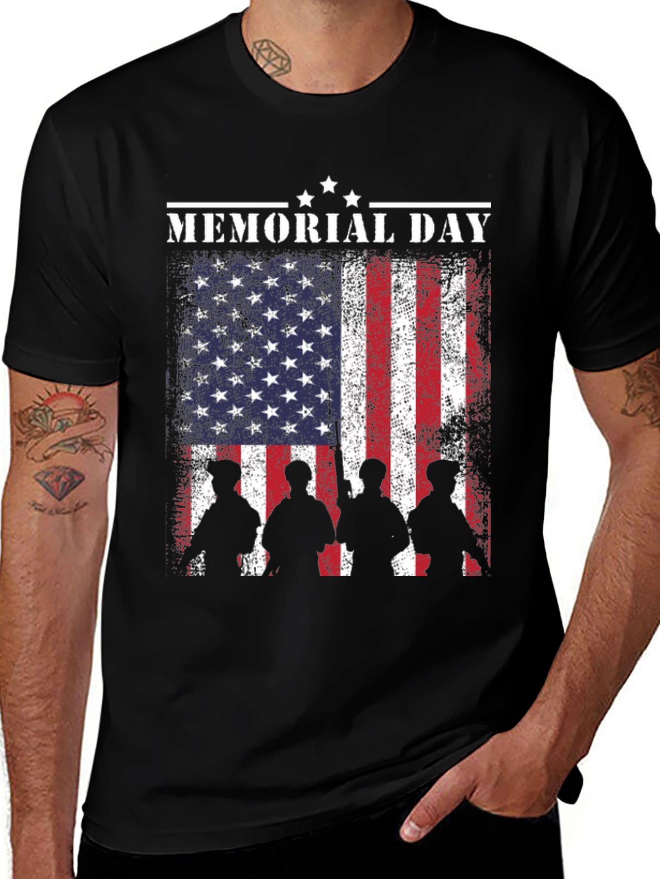 Memorial Day Flag Graphic T-Shirt