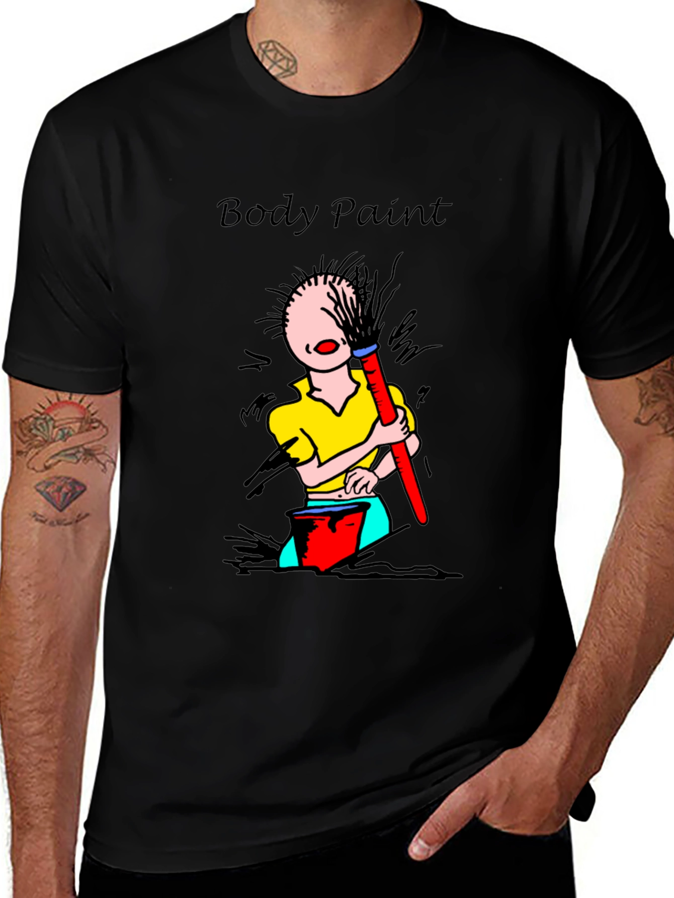 Variant 4 of Body Paint T-Shirt - Whimsical Design