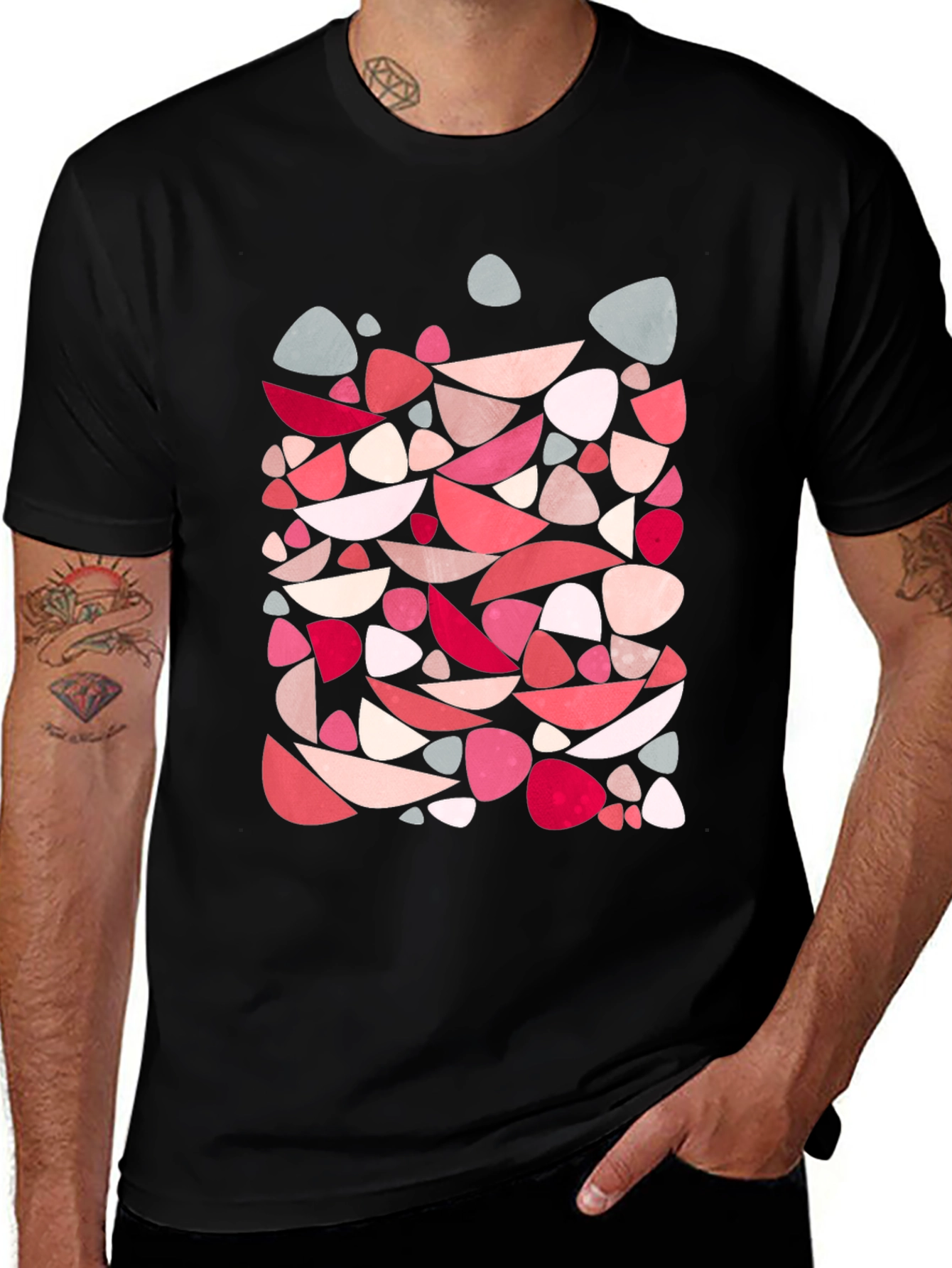 Variant 16 of Abstract Shapes Men's Black T-Shirt