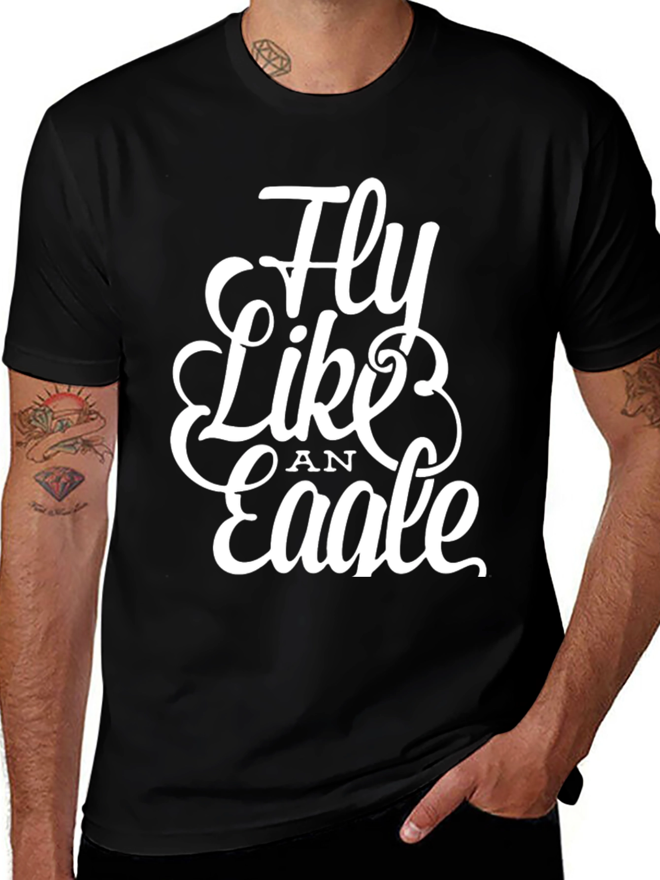 Variant 3 of Fly Like An Eagle Graphic T-Shirt | Cool Casual Tee