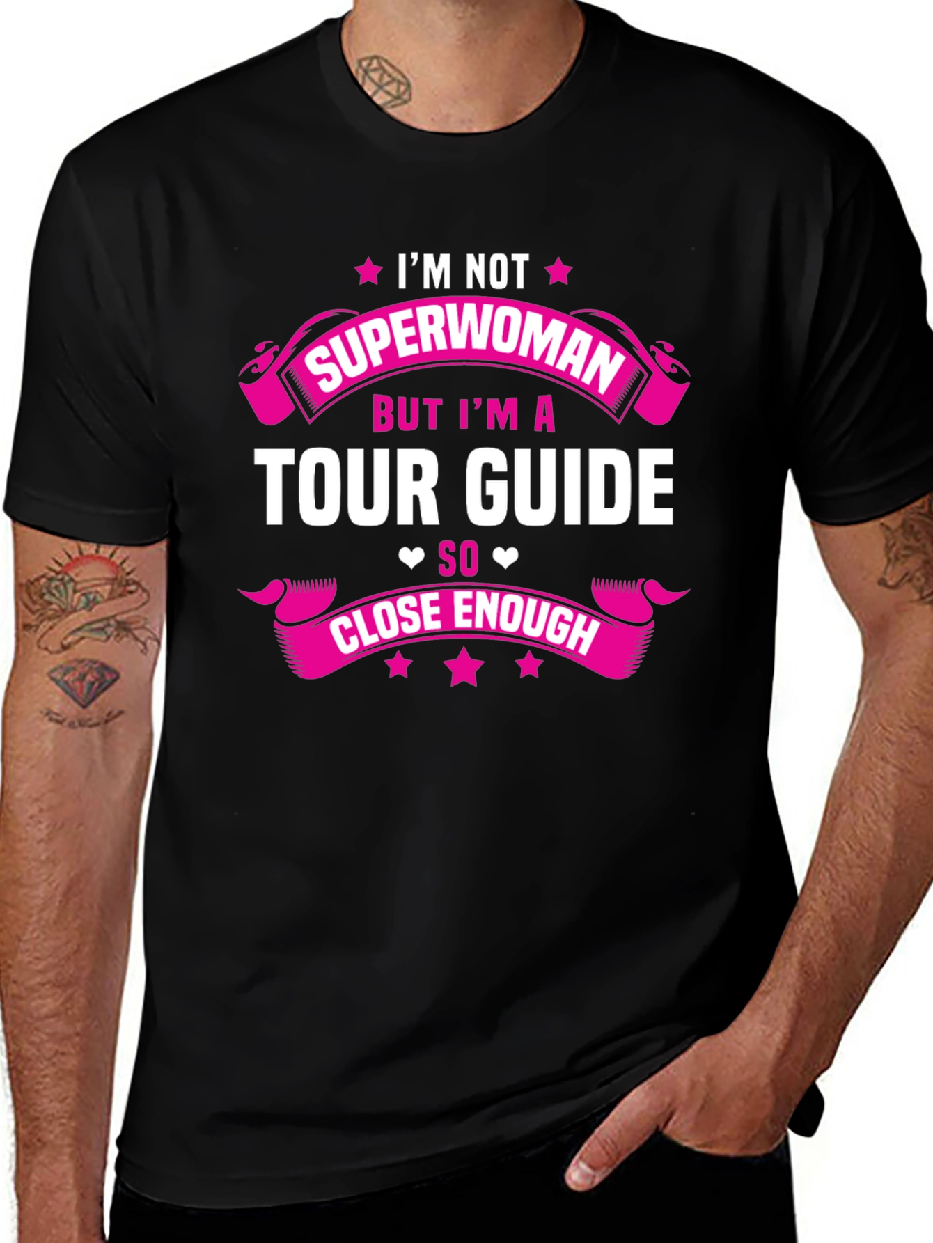 Variant 26 of Funny Tour Guide Superwoman T-Shirt