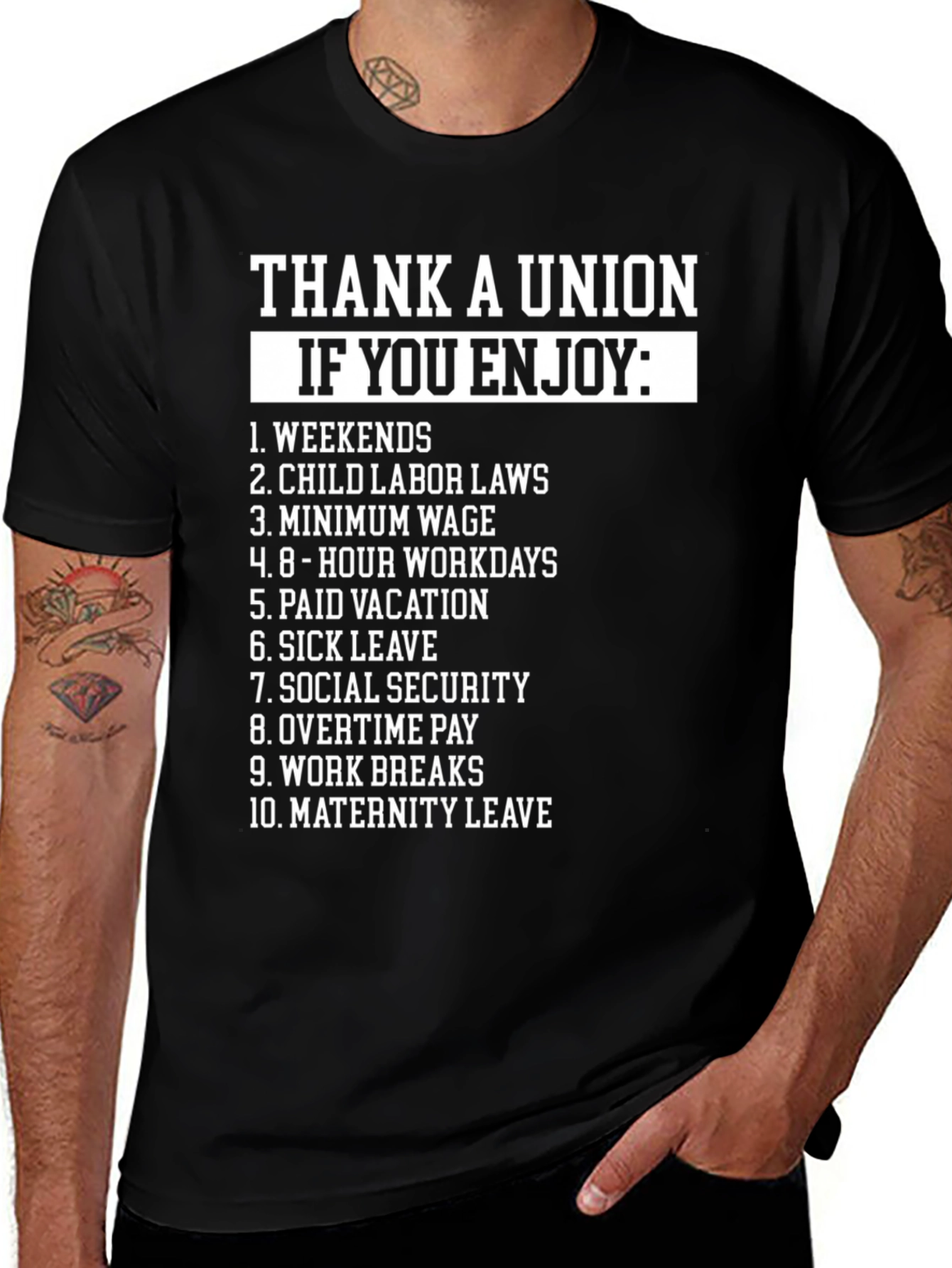 Variant 2 of Thank A Union T-Shirt - Labor Rights Advocacy Tee
