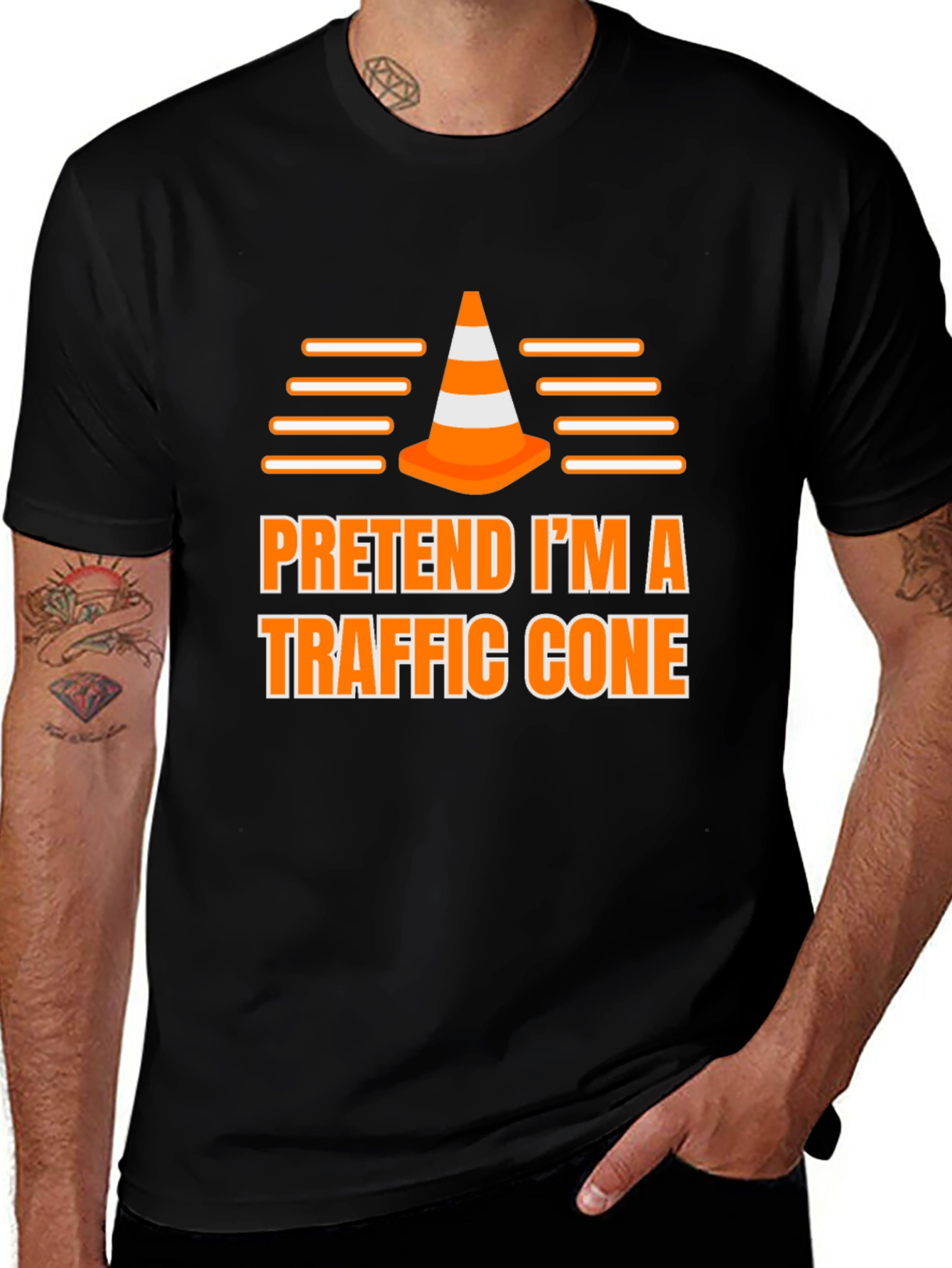 Variant 16 of Pretend I'm A Traffic Cone Funny T-Shirt