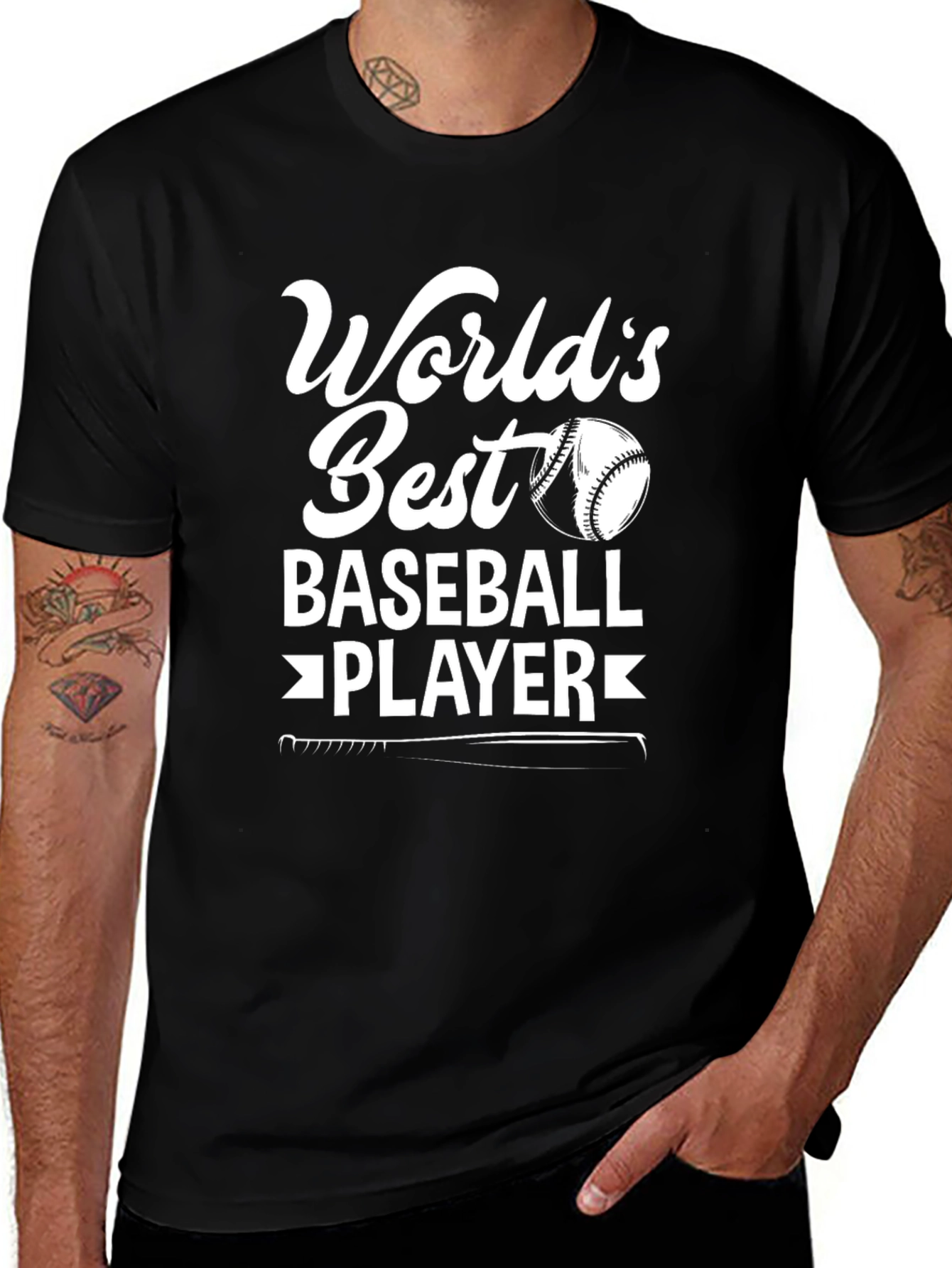 Variant 10 of World's Best Baseball Player Graphic Tee