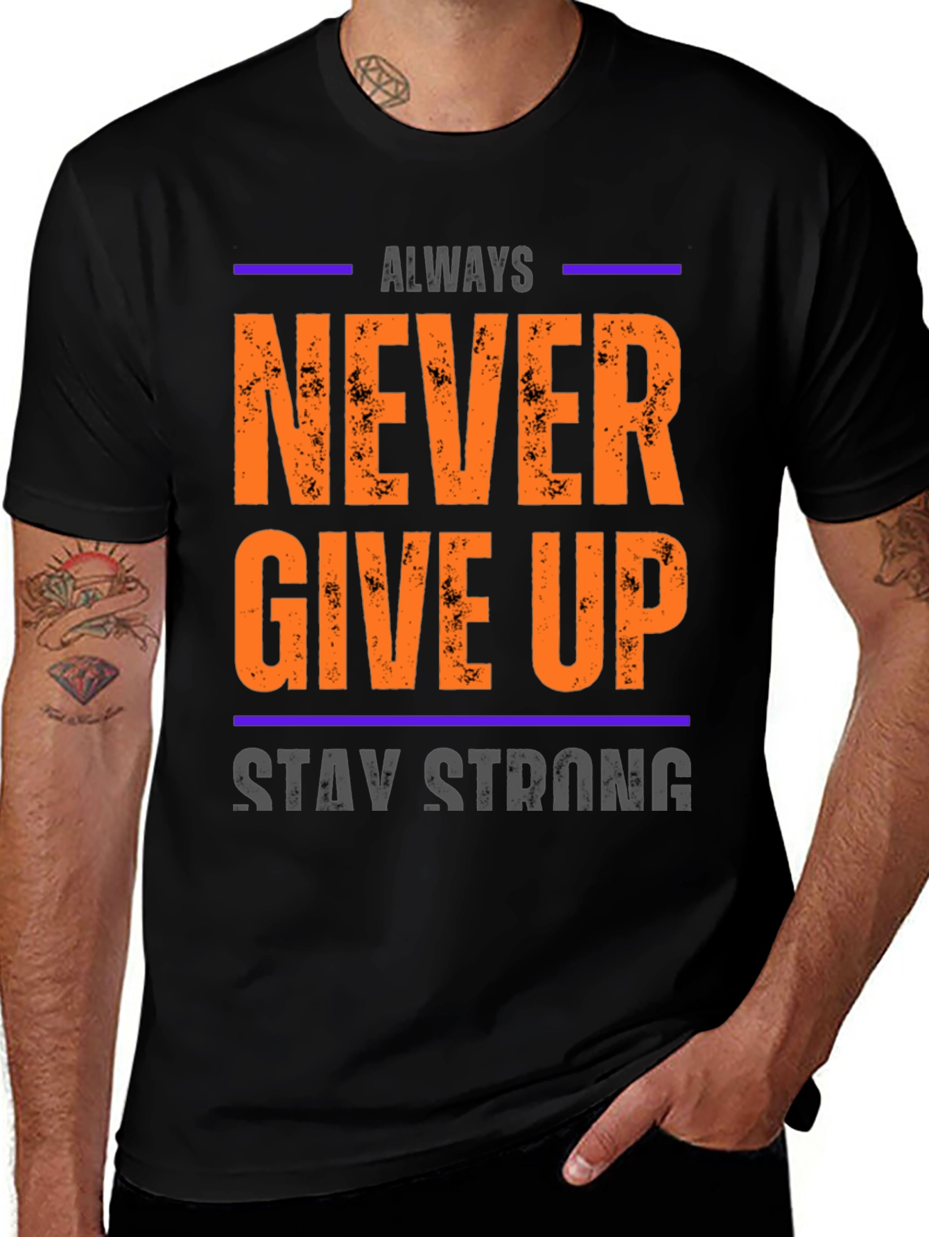 Variant 28 of Never Give Up Graphic Tee
