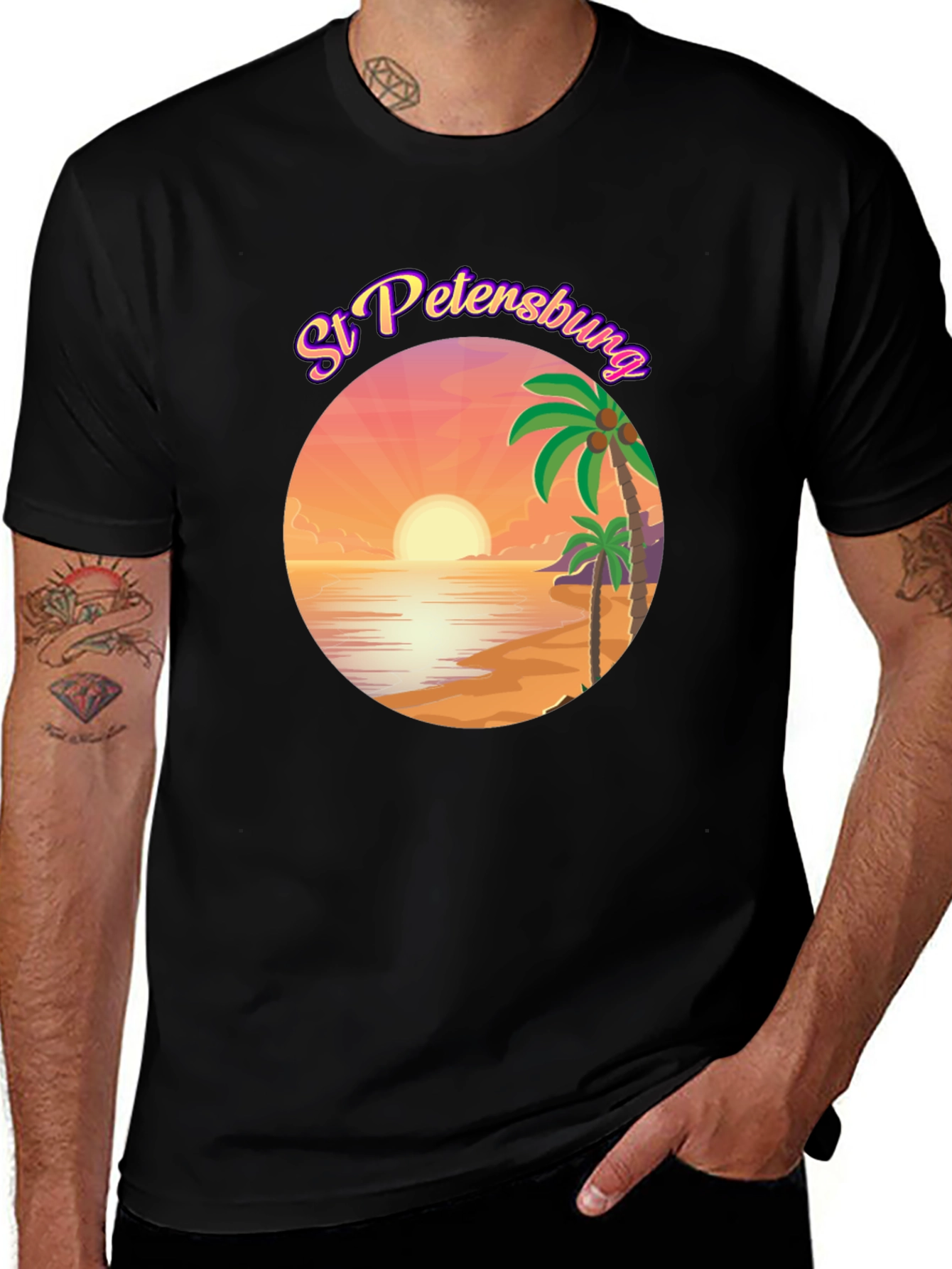 Variant 14 of St. Petersburg Beach Sunset T-Shirt