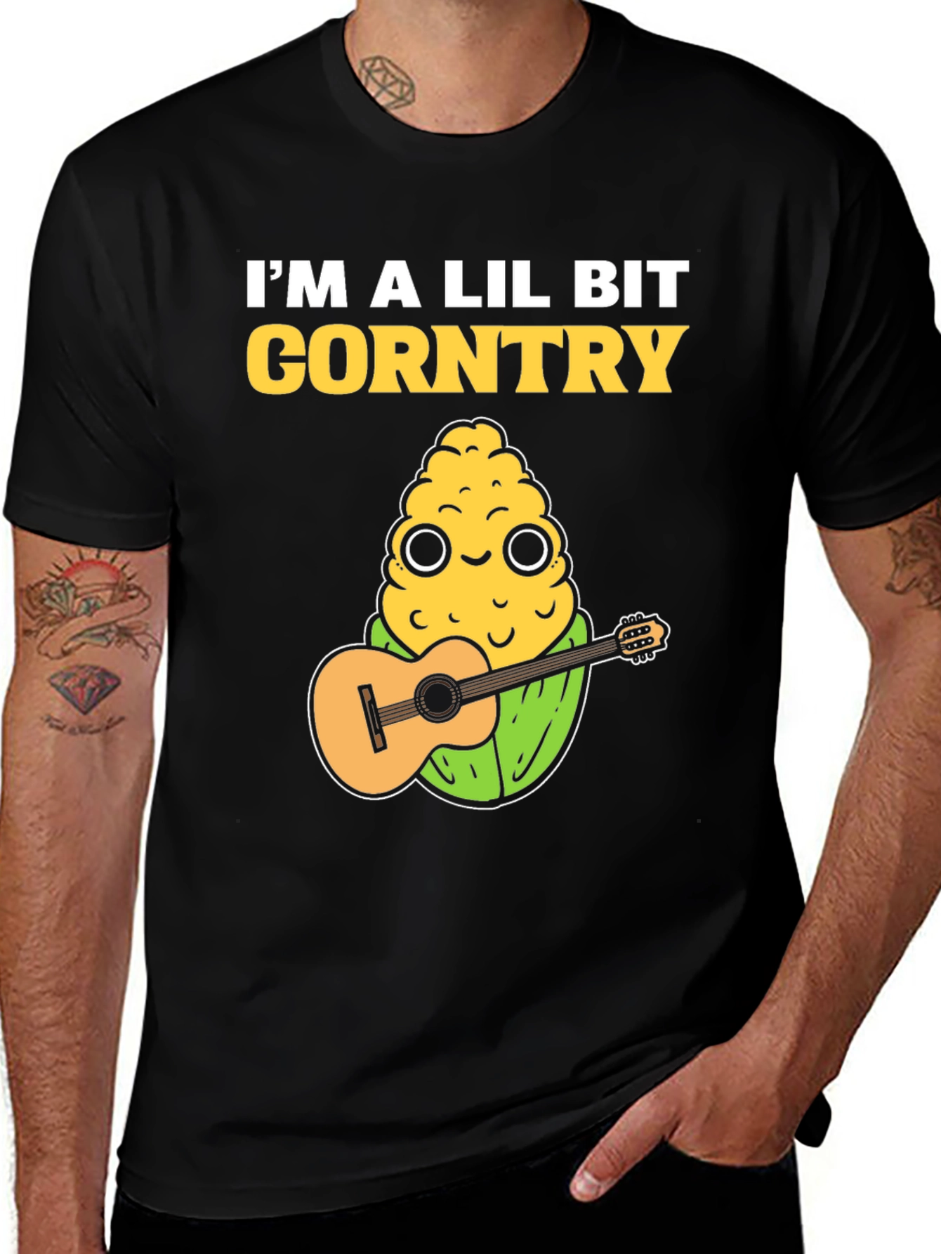 Variant 19 of Corn-try Music Graphic Tee - Funny Corn Pun T-Shirt