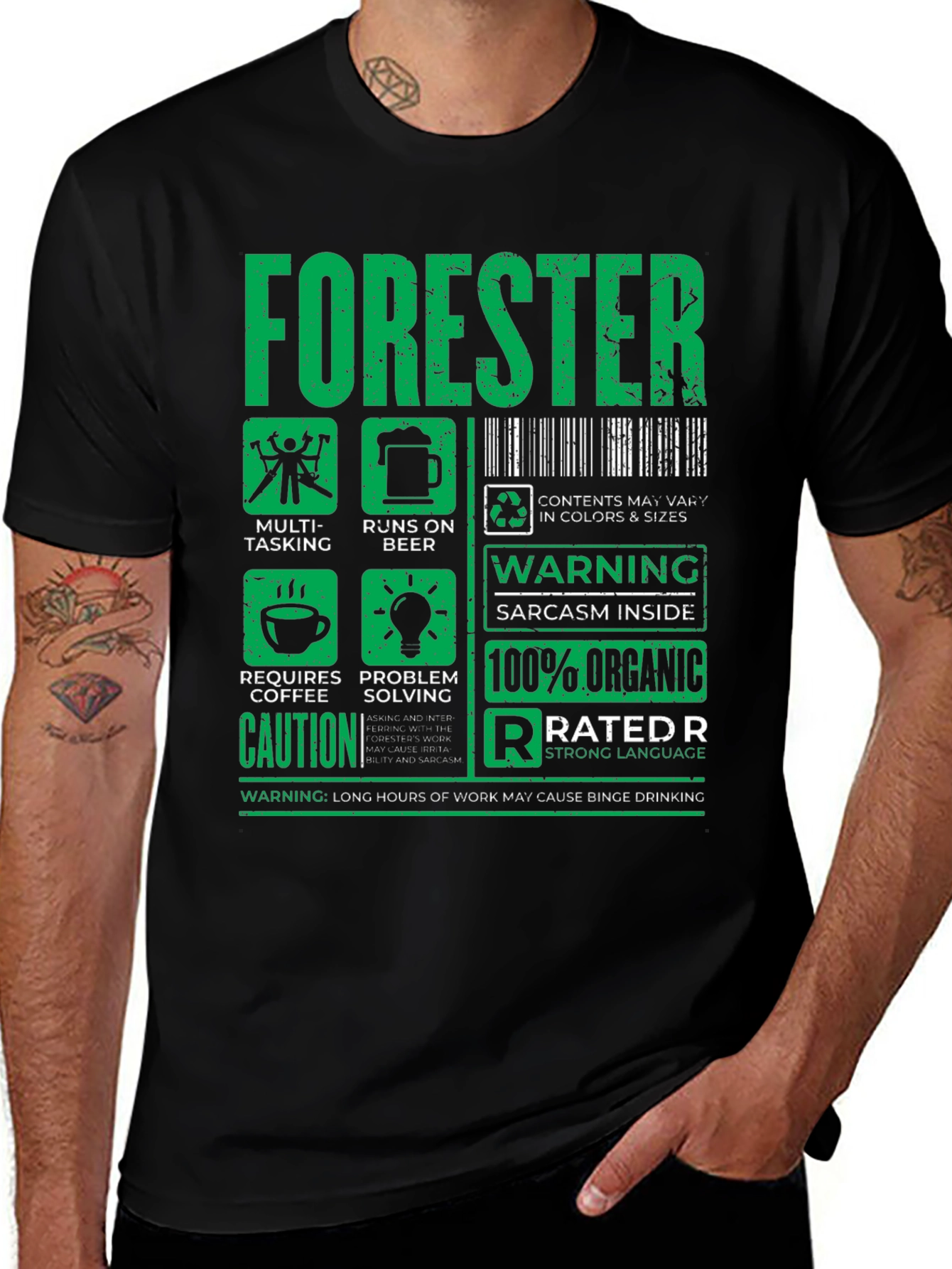 Black Forester Funny Job T-Shirt - Multi-Tasking, Runs on Beer! main image