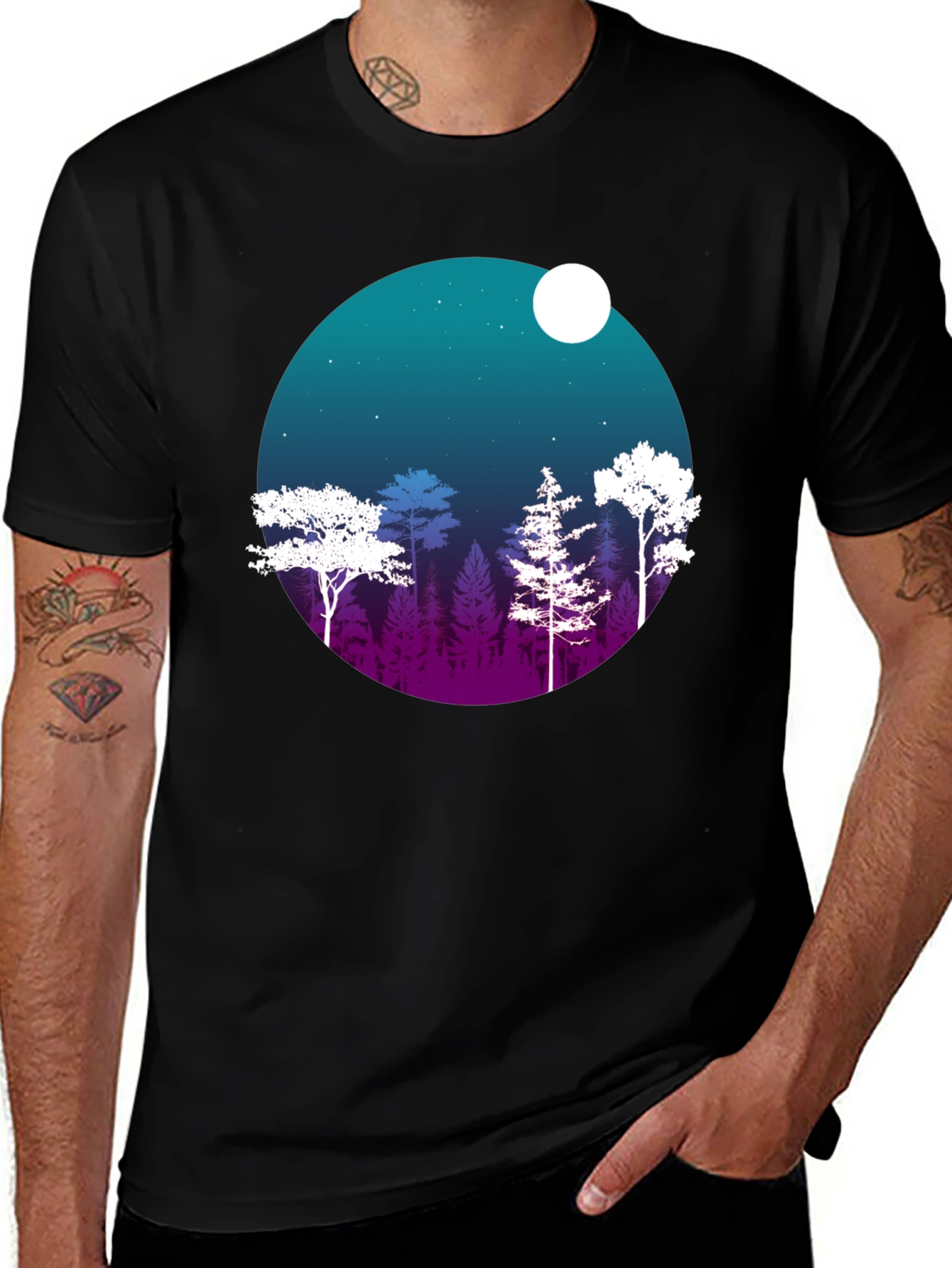 Variant 14 of Night Forest Graphic Tee