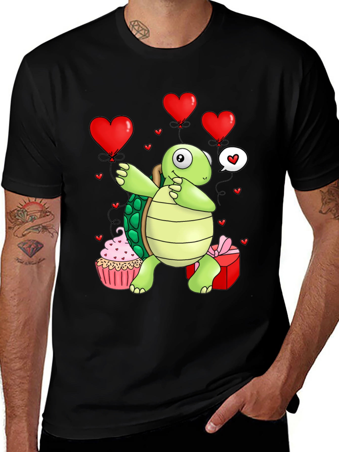 Variant 9 of Dabbing Turtle Valentine's Day T-Shirt