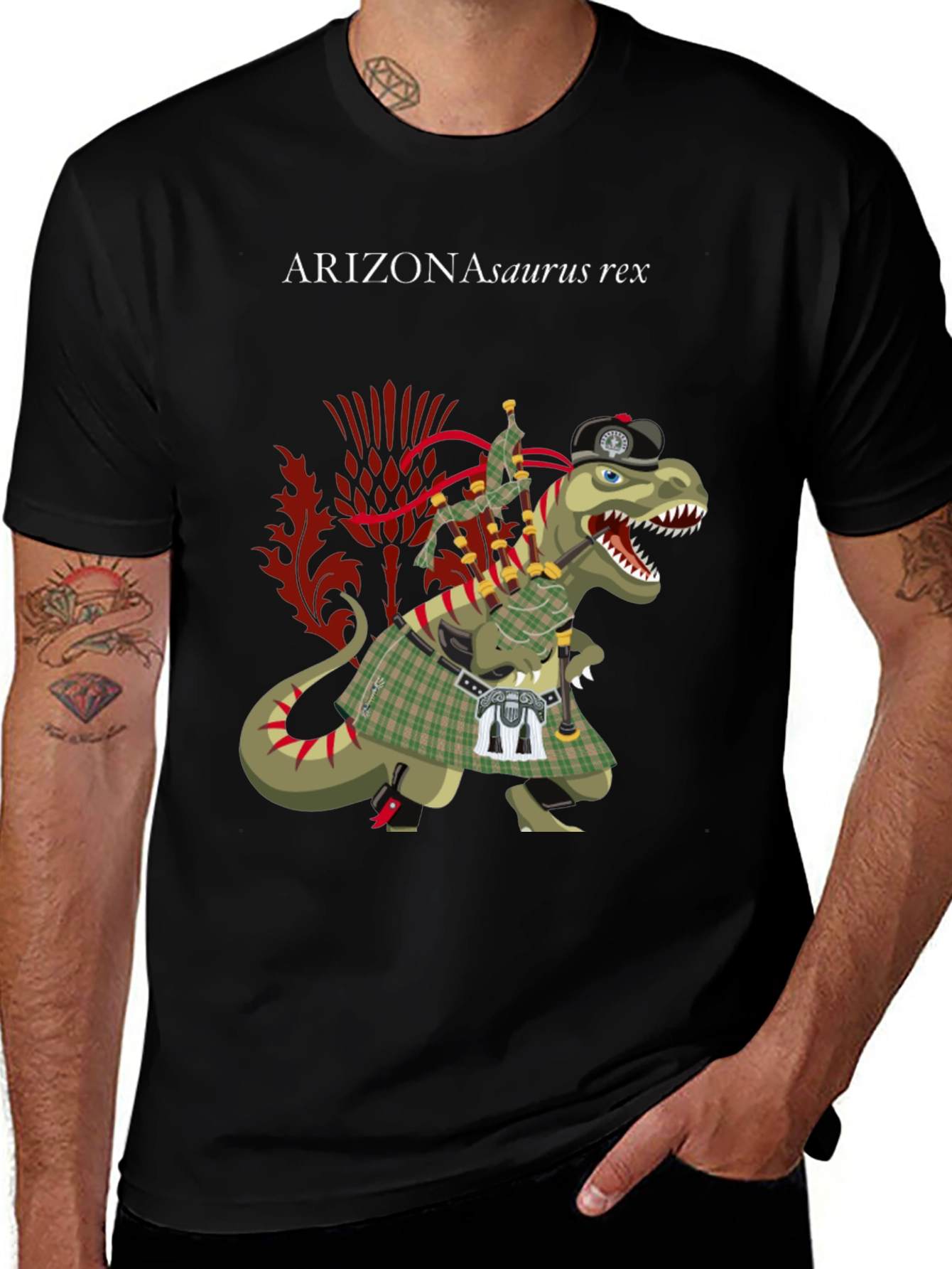 Variant 9 of Scottish Dinosaur T-Shirt: Arizona Asaurus Rex