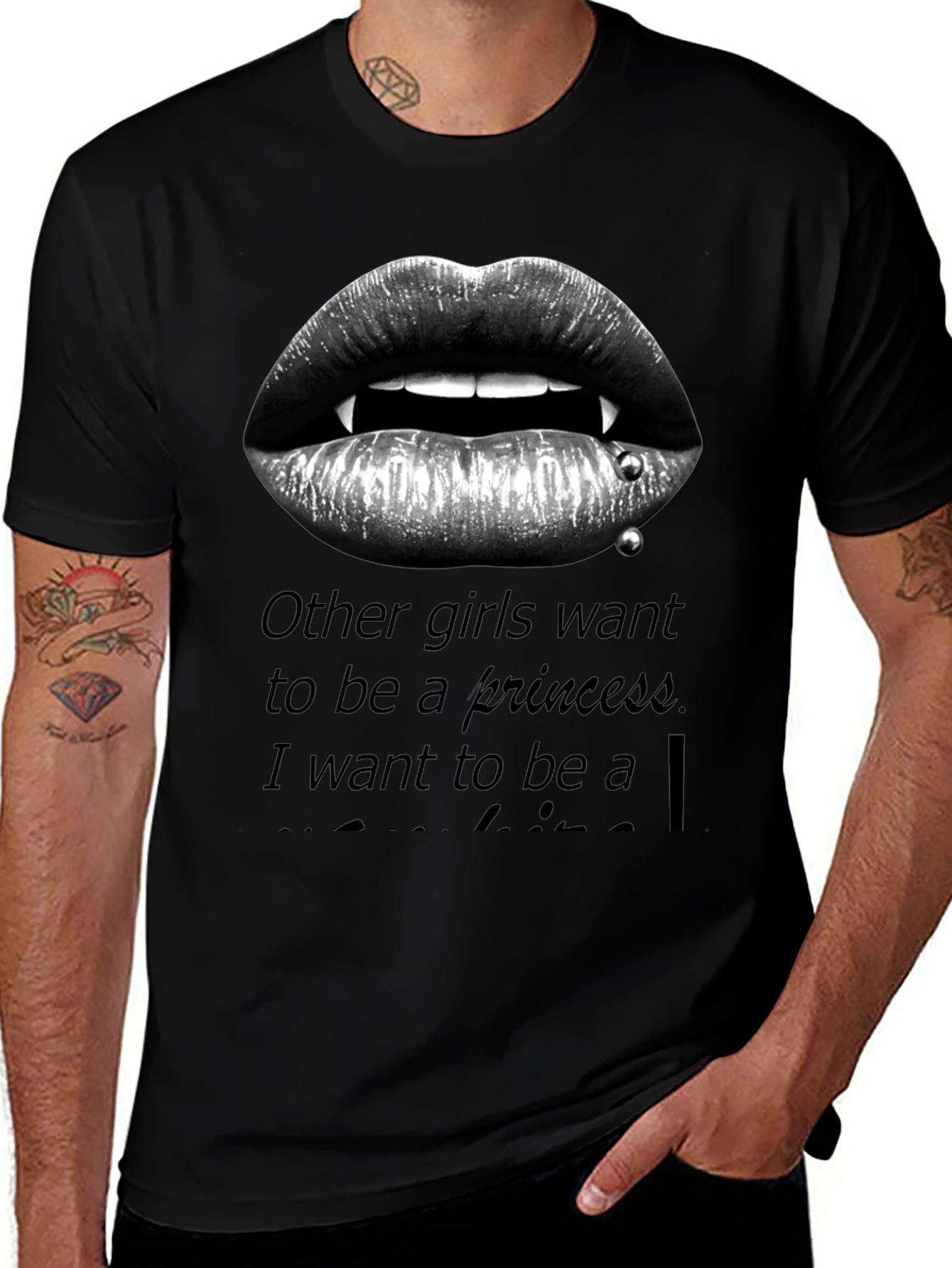 Variant 8 of Vampire Lips Graphic Tee - Princess Alternative