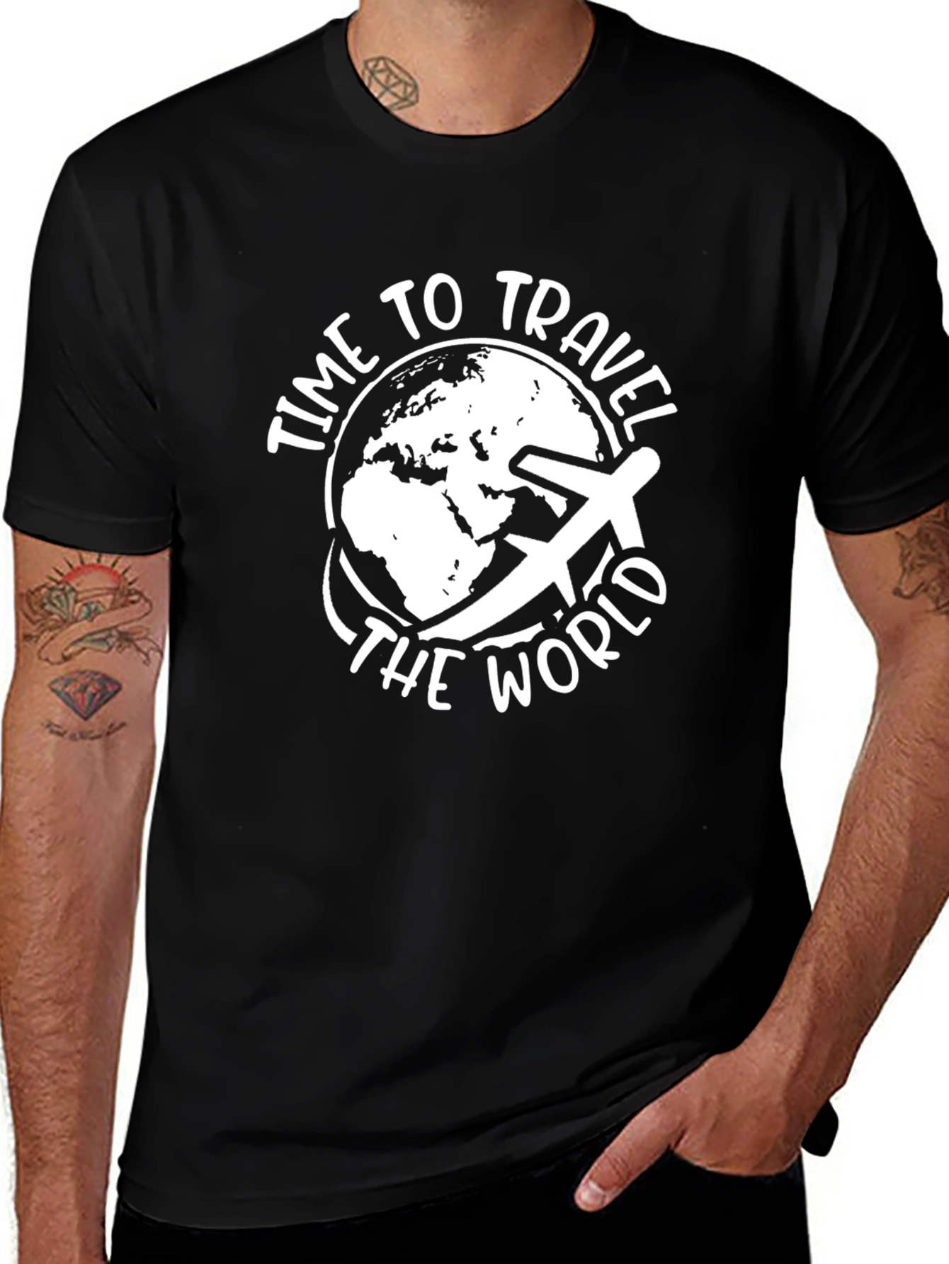 Variant 24 of Time to Travel the World Graphic T-Shirt