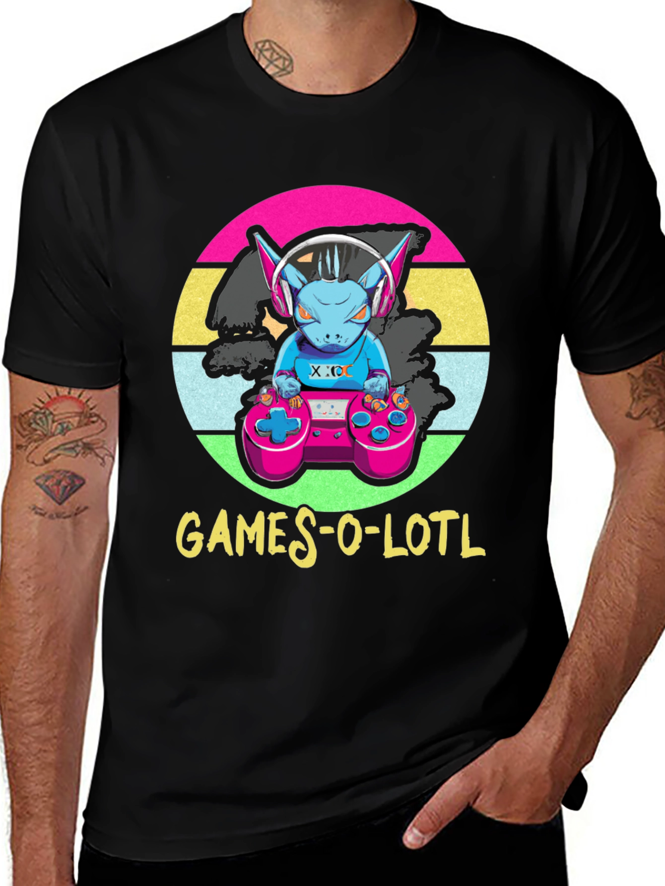 Variant 27 of Games-O-Lotl T-Shirt - Retro Gamer Design