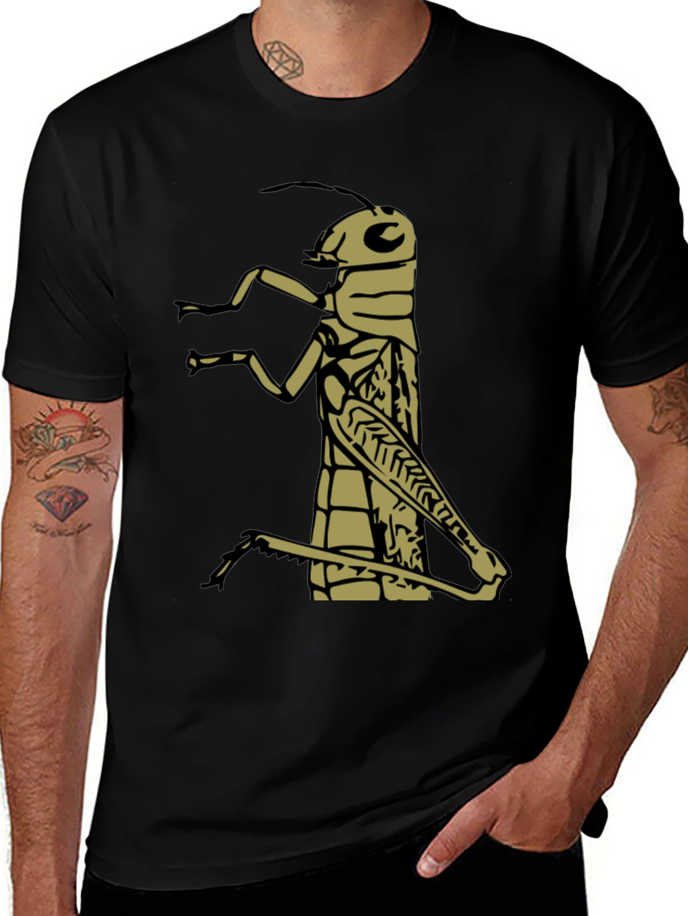 Variant 12 of Grasshopper Graphic Tee - Cool Insect Design!