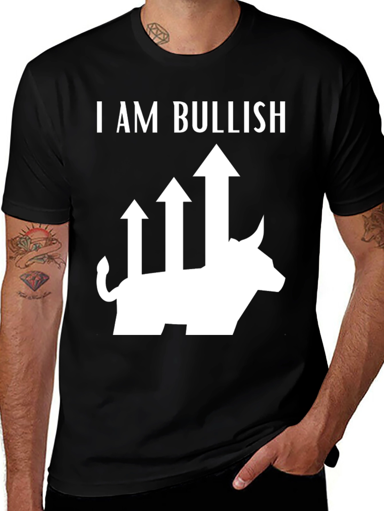 Variant 6 of I AM BULLISH Stock Market T-Shirt