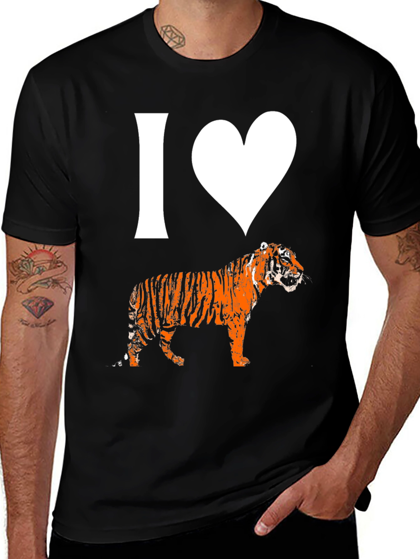 Variant 27 of I Love Tigers T-Shirt - Graphic Tee