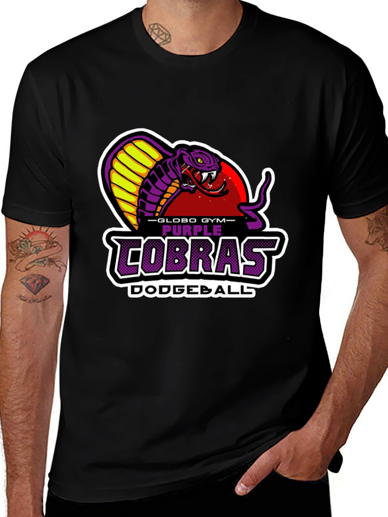 Purple Cobras Dodgeball T-Shirt - Globo Gym Fan Apparel
