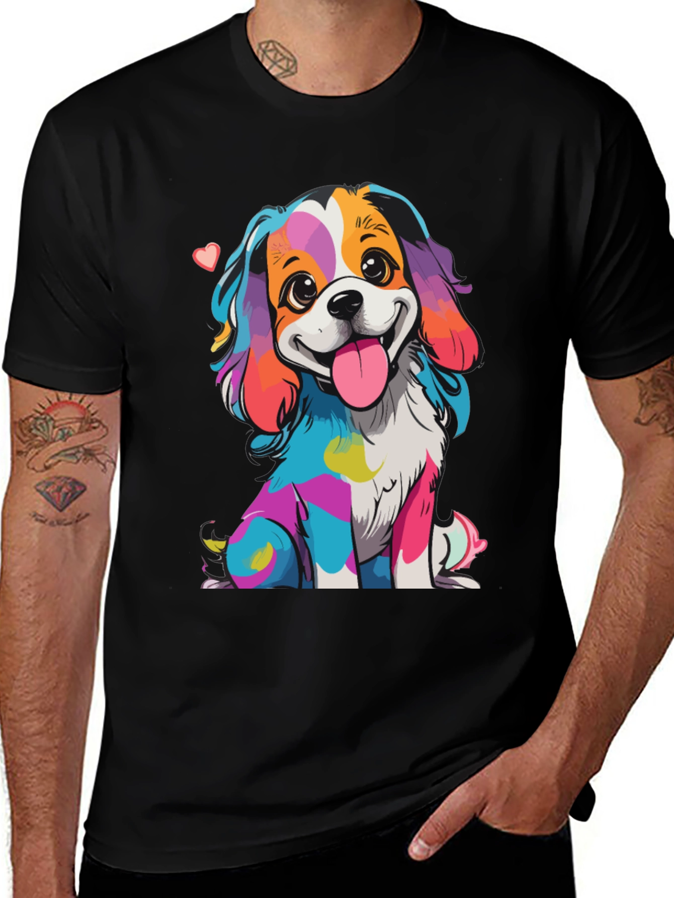 Variant 7 of Rainbow Dog Graphic T-Shirt - Cute & Unique
