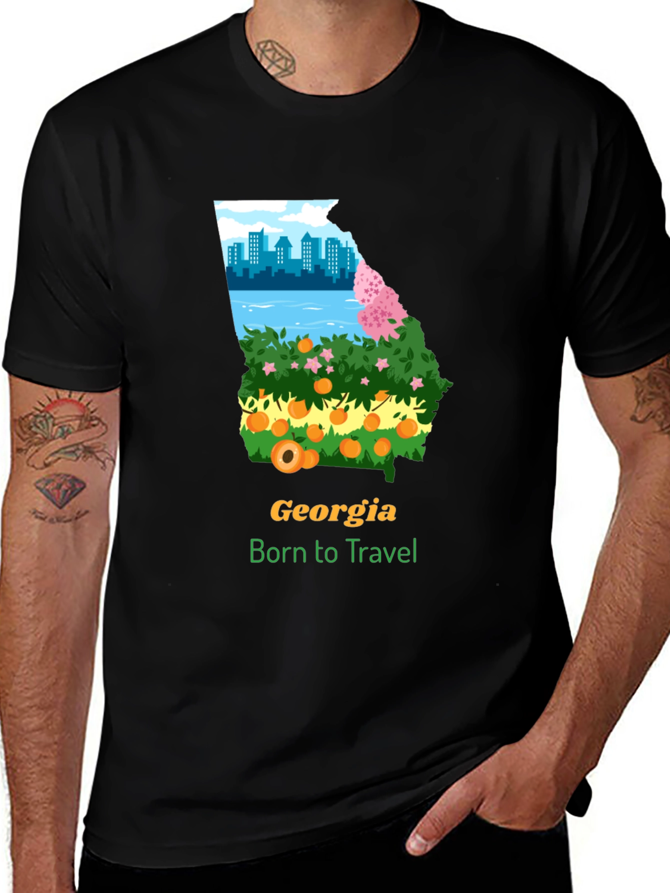 Georgia Travel T-Shirt - Born to Travel State Pride Tee