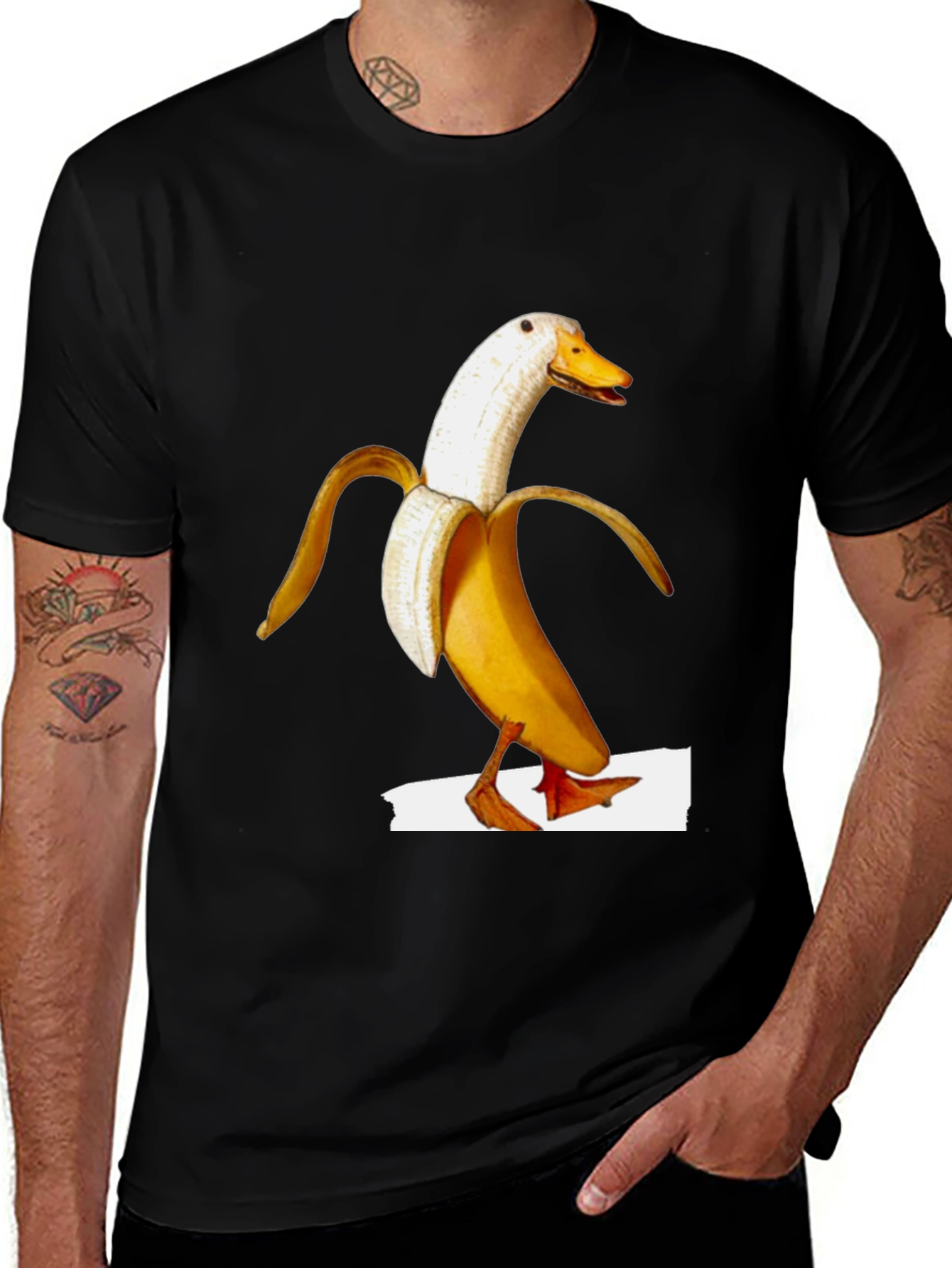 Variant 28 of Banana Duck Graphic Tee - Quirky & Fun!