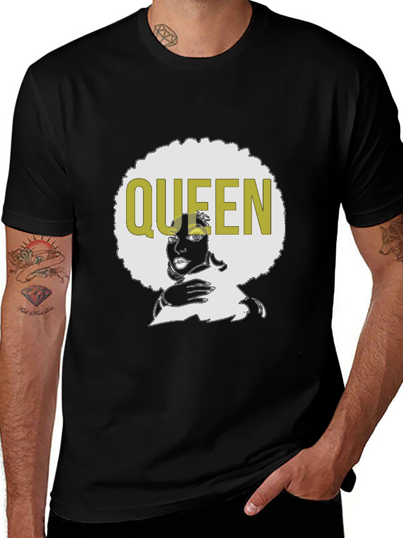Variant 23 of Queen Graphic Black T-Shirt