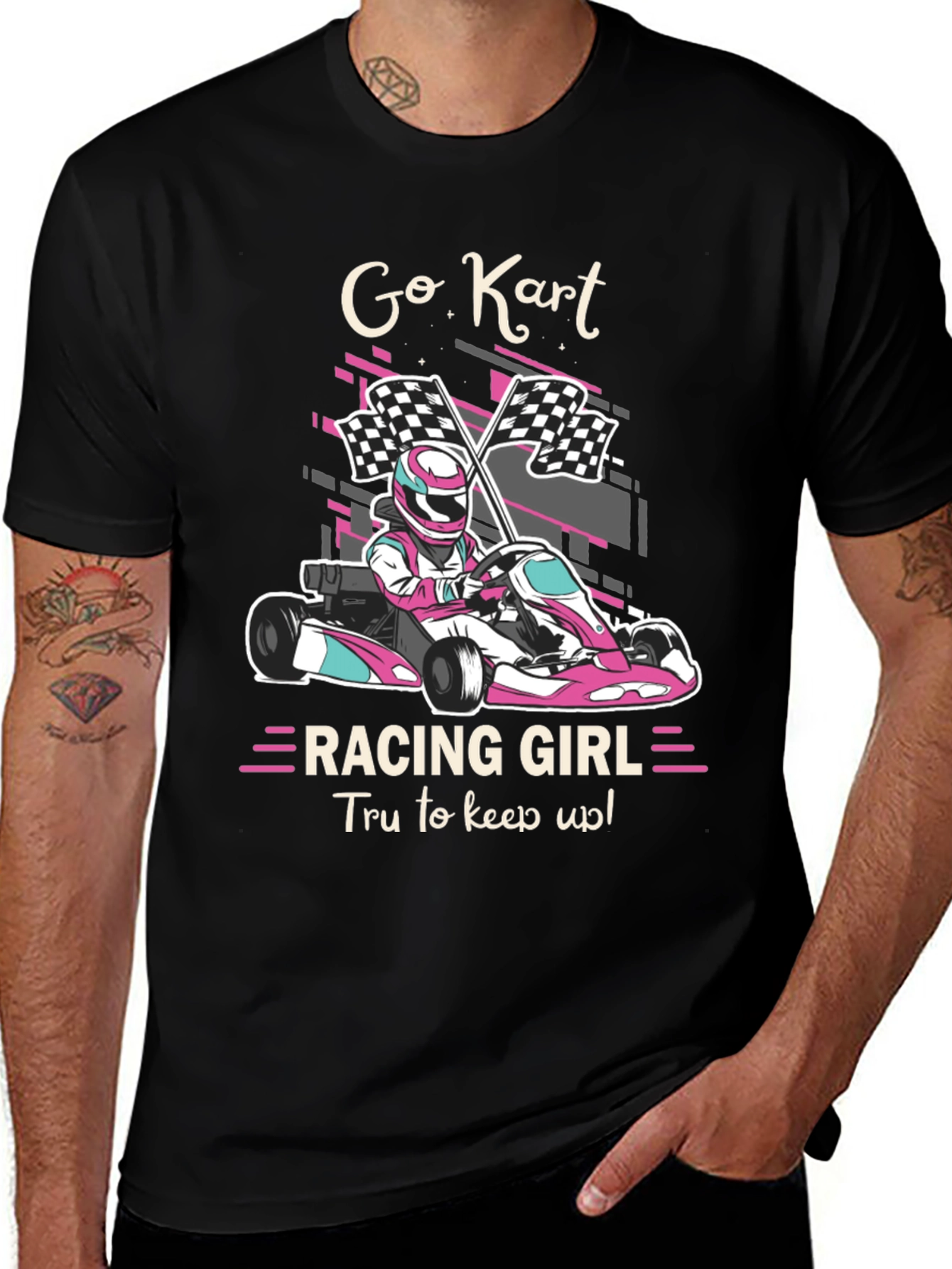 Go Kart Racing Girl T-Shirt