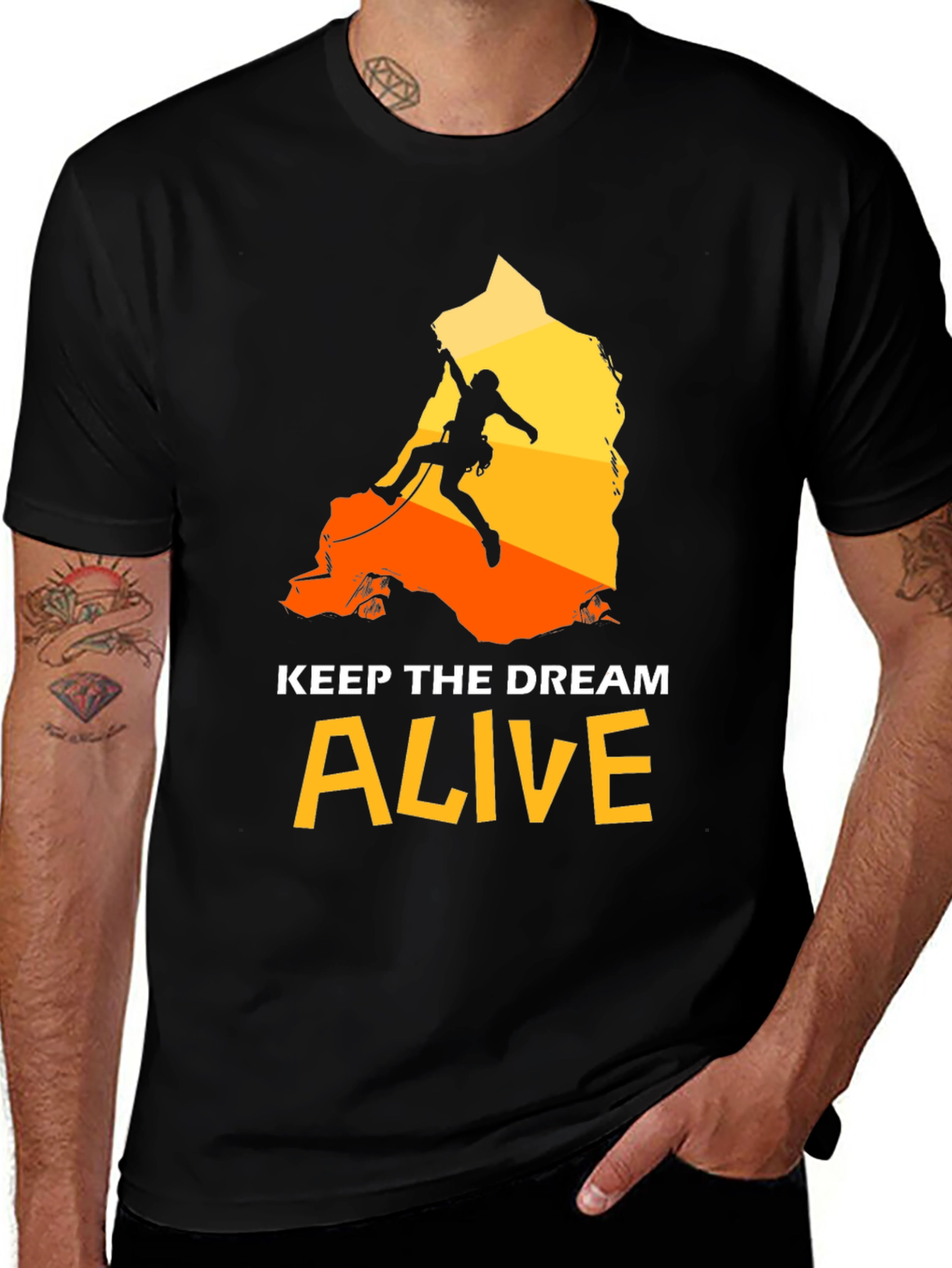 Variant 6 of Keep The Dream Alive Climbing Graphic Tee