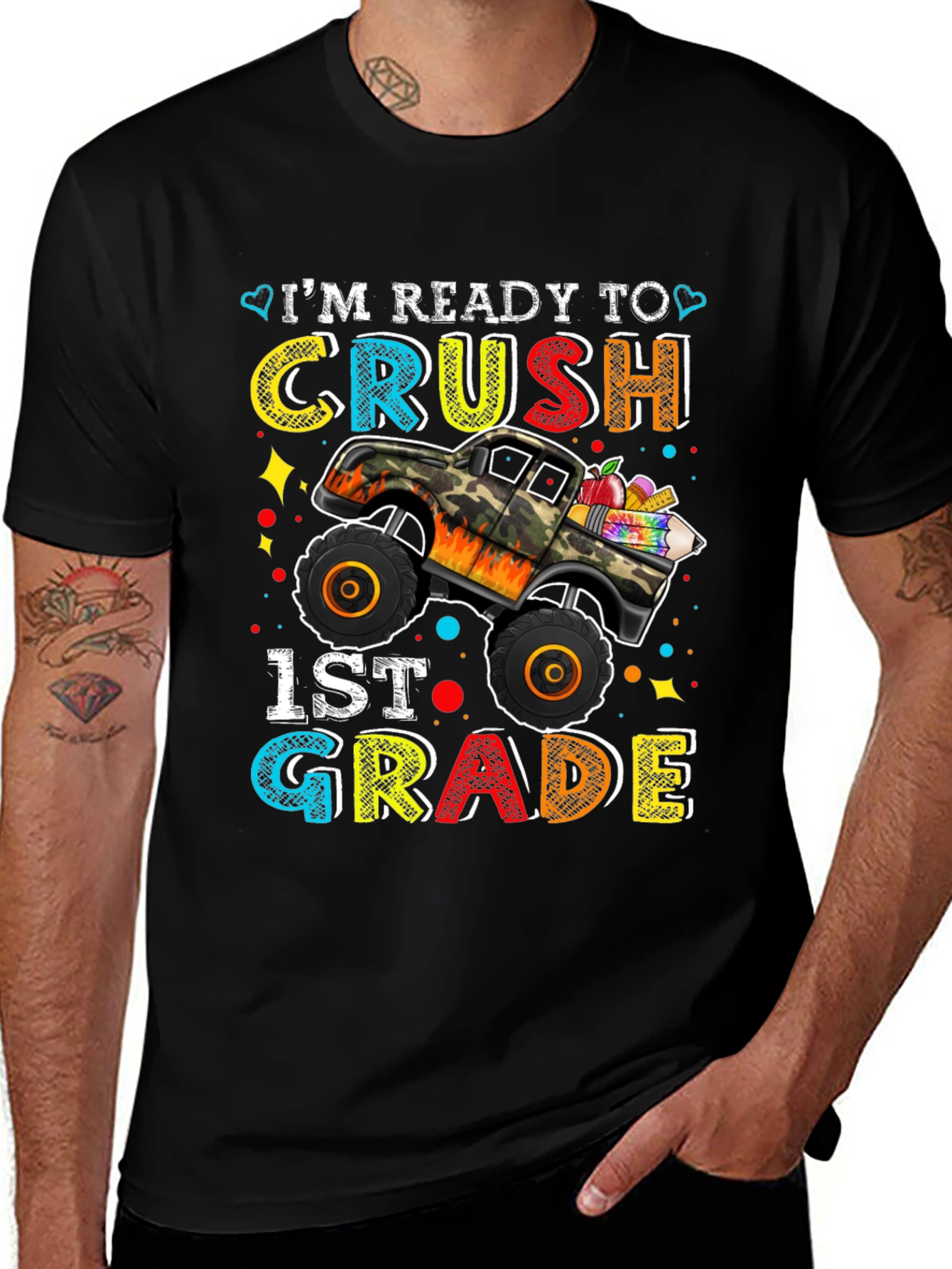 Ready to Crush 1st Grade Monster Truck T-Shirt