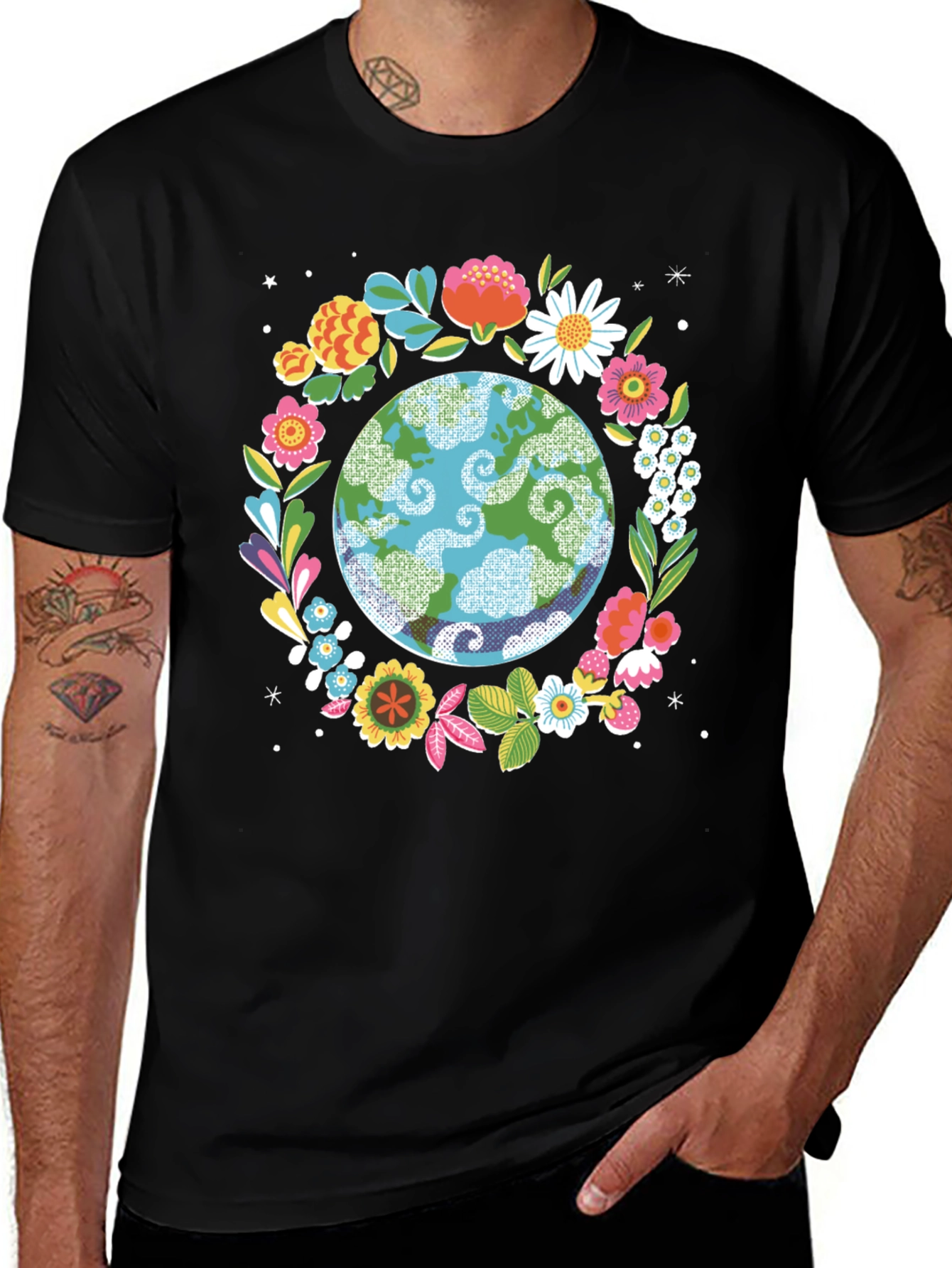 Variant 22 of Earth Day Floral T-Shirt