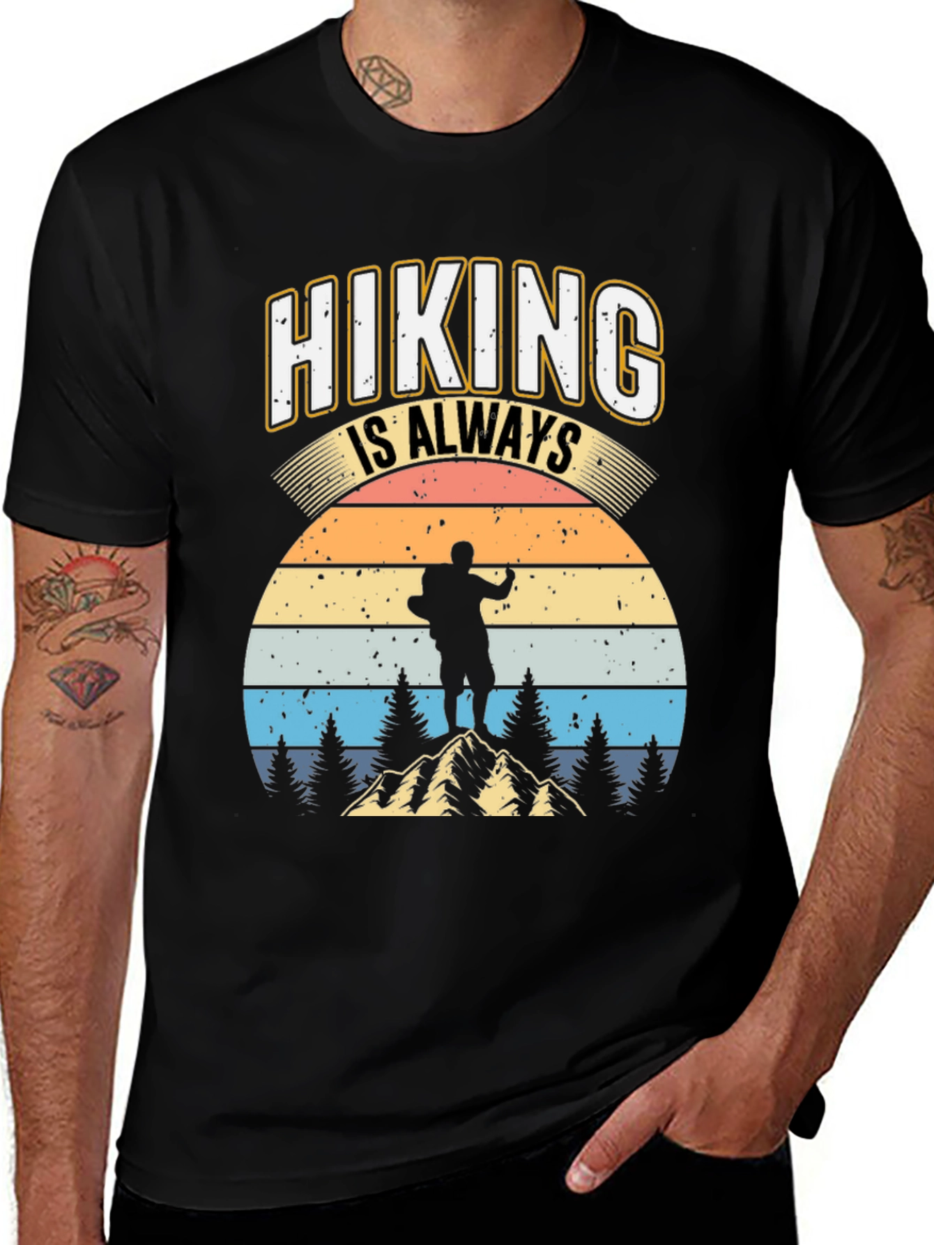 Variant 11 of Hiking is Always Good T-Shirt