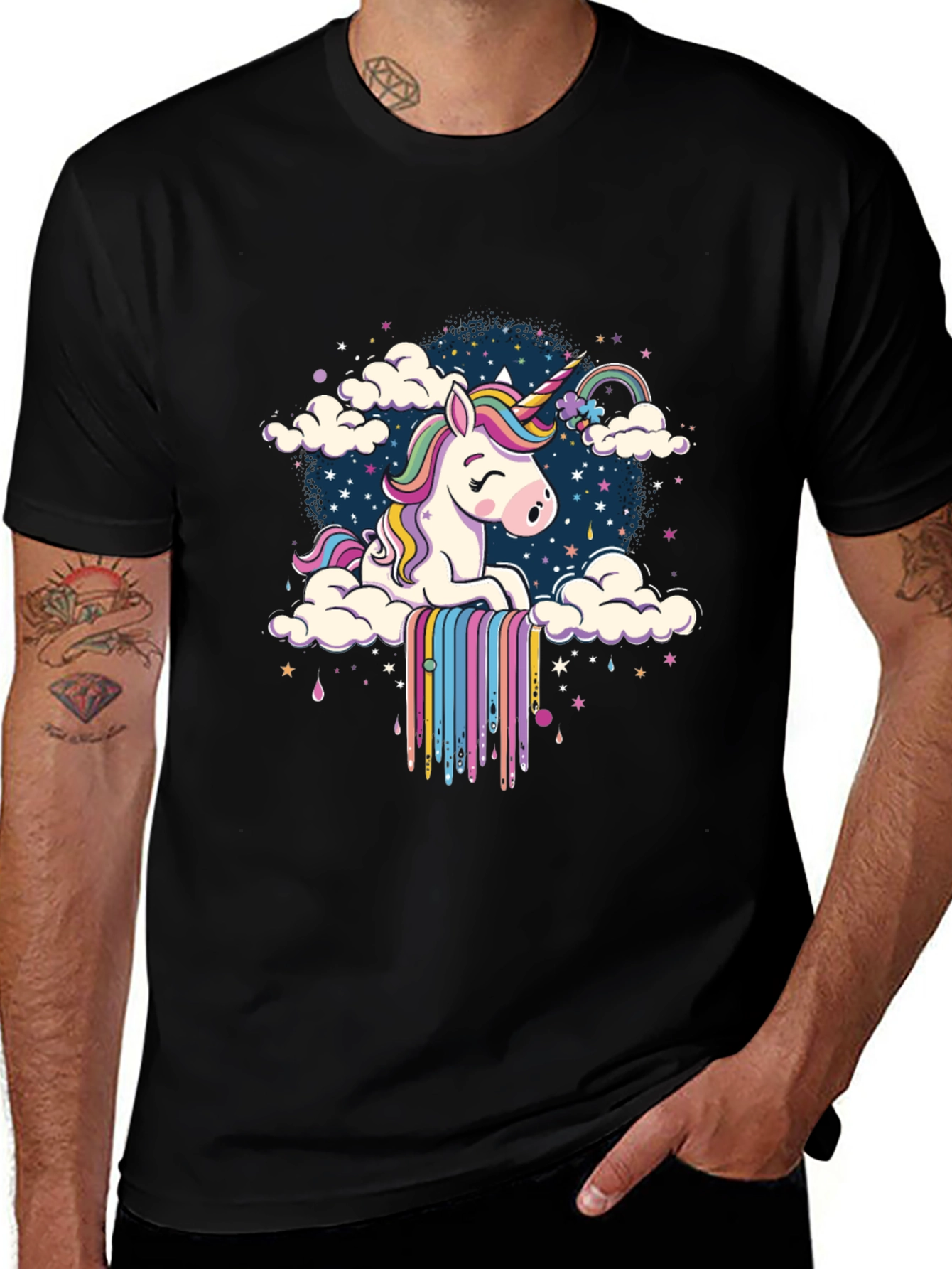 Unicorn Cloud T-Shirt - Magical Rainbow Tee